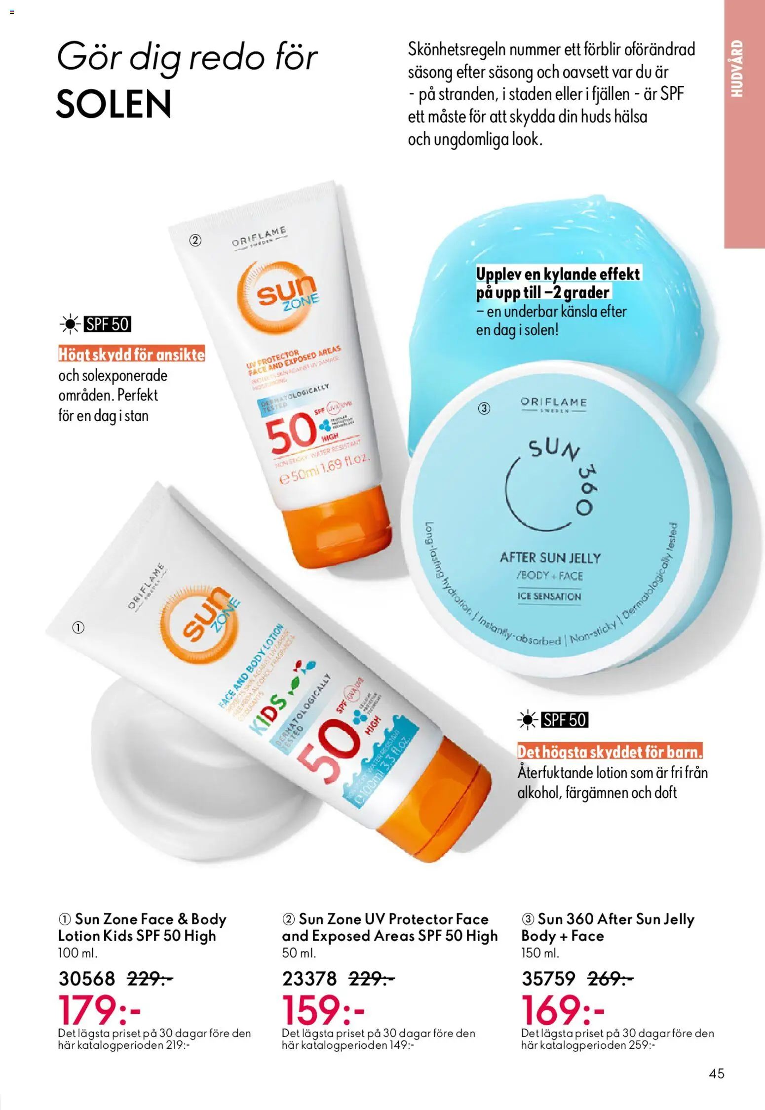 Oriflame reklamblad aktuell från 01.04.2026 | Sida: 45 | Produkter: Doft, Body lotion, After sun