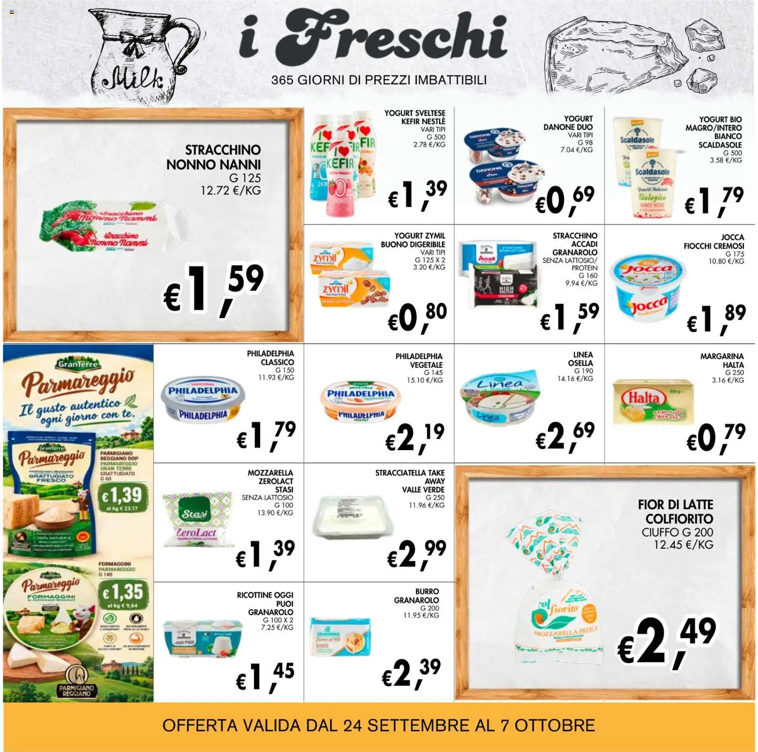 Volantino Coal del 24/09/2026 | Pagina: 16 | Prodotti: Mozzarella, Latte, Margarina, Senza lattosio
