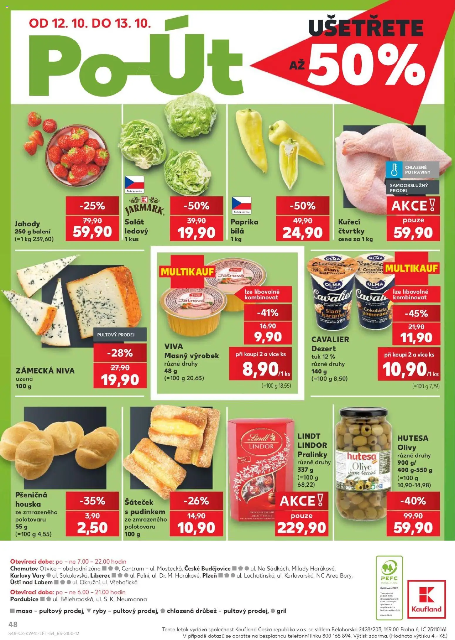 Kaufland leták - Plzeň od 07.10.2026 | Strana: 48 | Produkty: Jahody, Paprika, Paprika bílá, Dezert