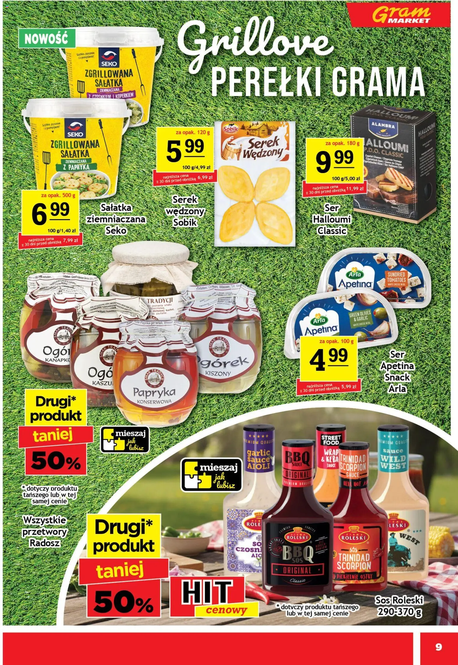 Gram Market gazetka od 22.04.2026 | Strona: 9 | Produkty: Serek, Papryka, Sałatka, Sos