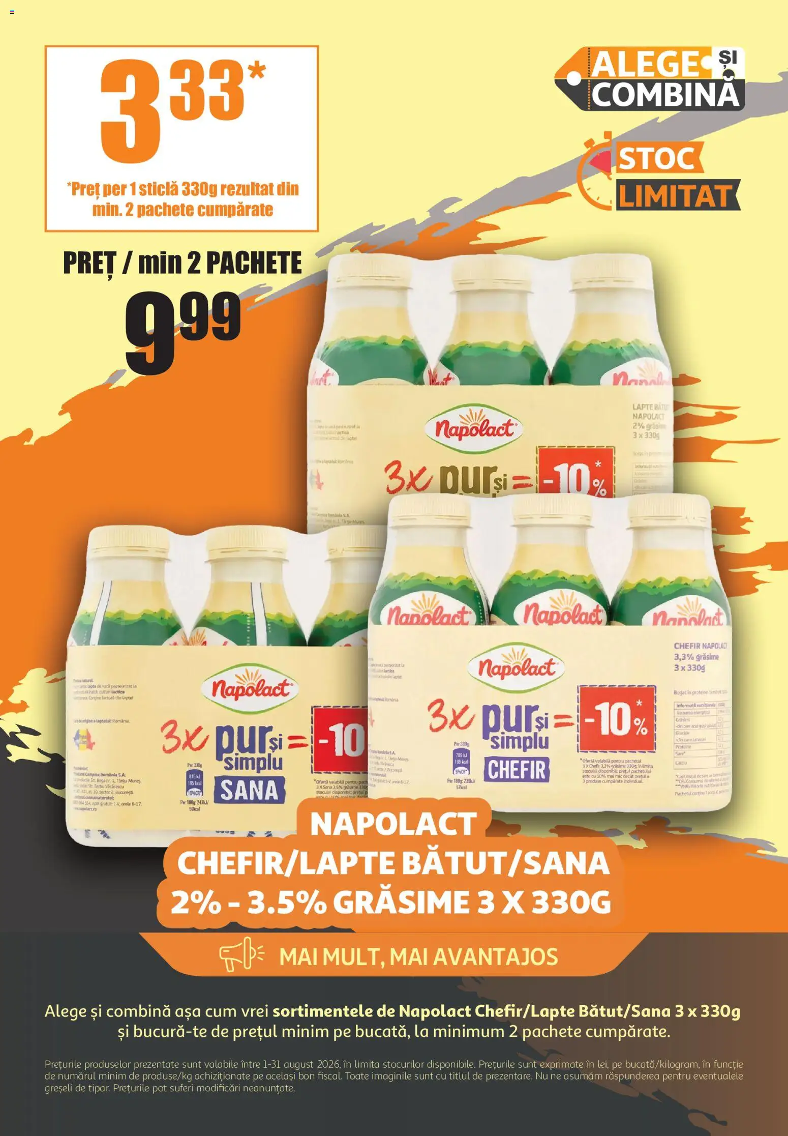 Noul catalog ATAC – valabil de la 01.08.2026 | Pagină: 3 | Produse: Proteine, Chefir, Lapte