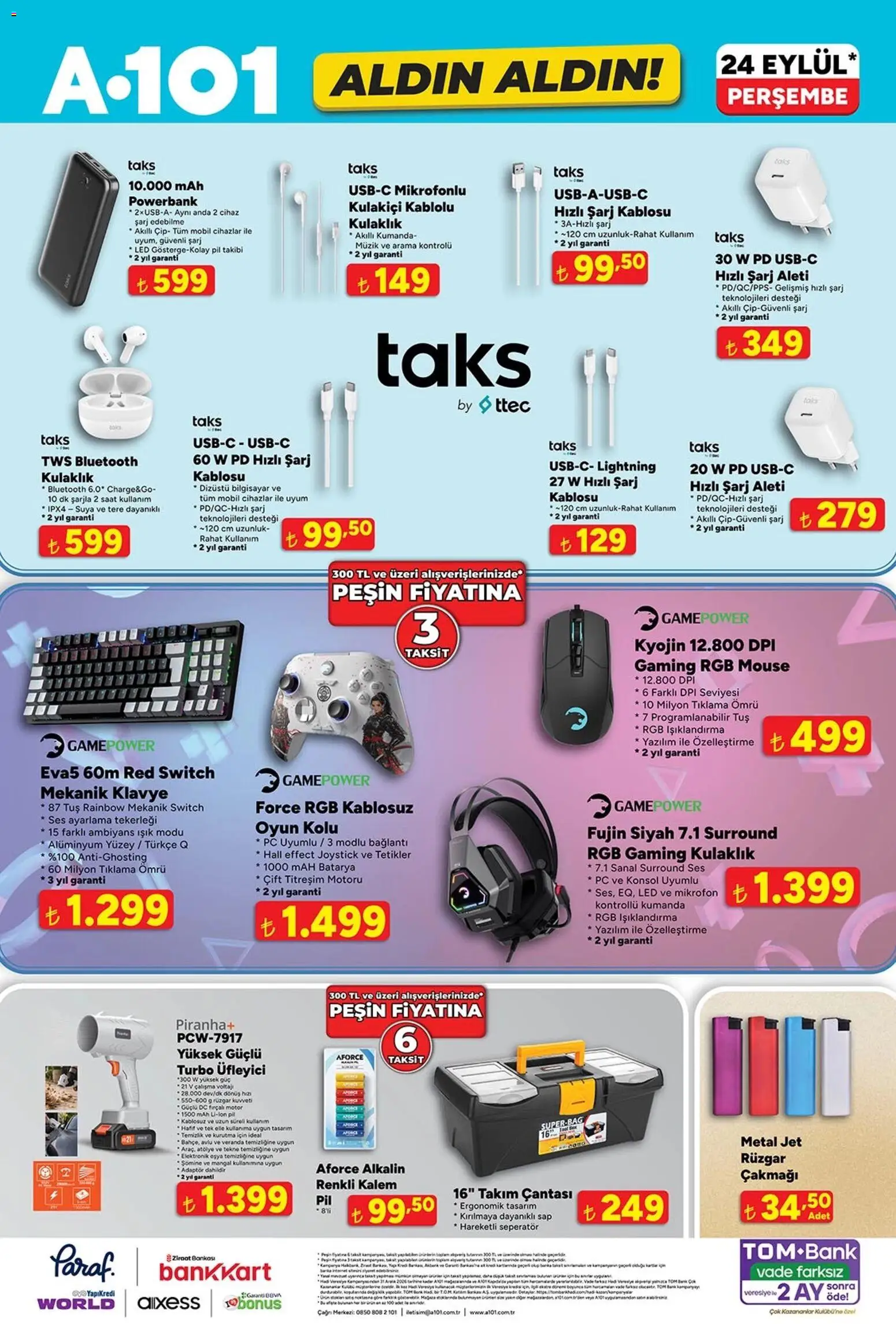 A101 - Katalog Aldın Aldın - 19 Eylül 2026 tarihinden itibaren geçerlidir | Sayfa: 4 | Ürünler: Şarj kablosu, PC, Oyun, Mikrofon