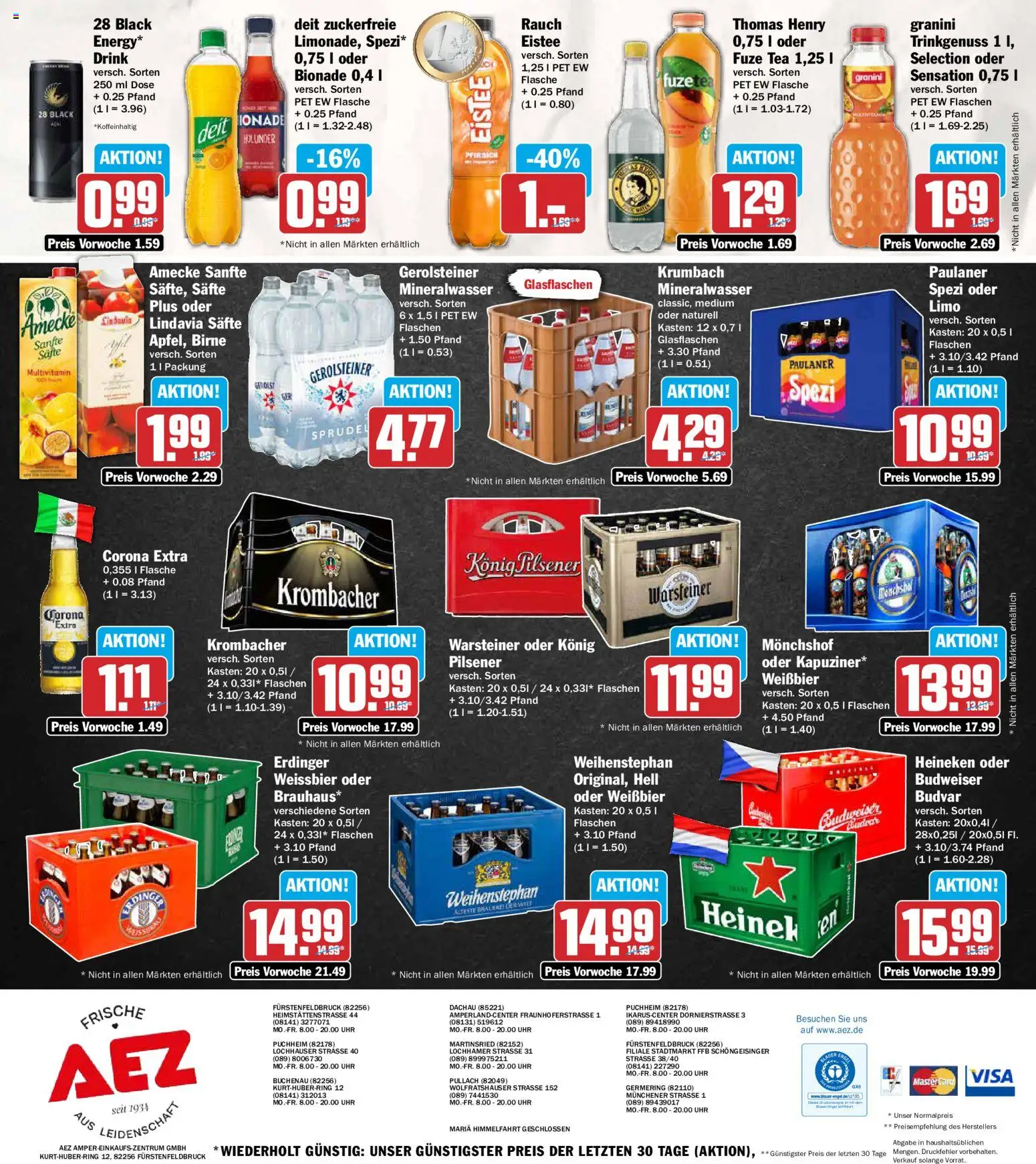 AEZ Prospekt – gültig ab 10.08.2026 | Seite: 16 | Produkte: Weißbier, Granini, Budweiser, Uhr
