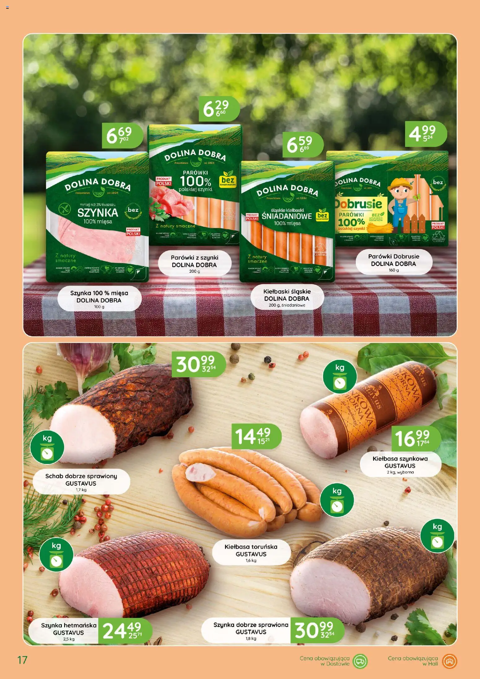 Eurocash gazetka - Katalog Wędlin od 01.10.2026 | Strona: 17 | Produkty: Kiełbasa toruńska, Schab, Parówki 100% mięsa, Parówki