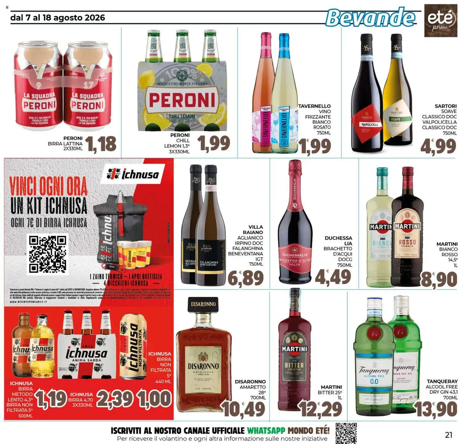 Volantino Eté del 07/08/2026 | Pagina: 21 | Prodotti: Birra, Tè, Gin, Bottiglia