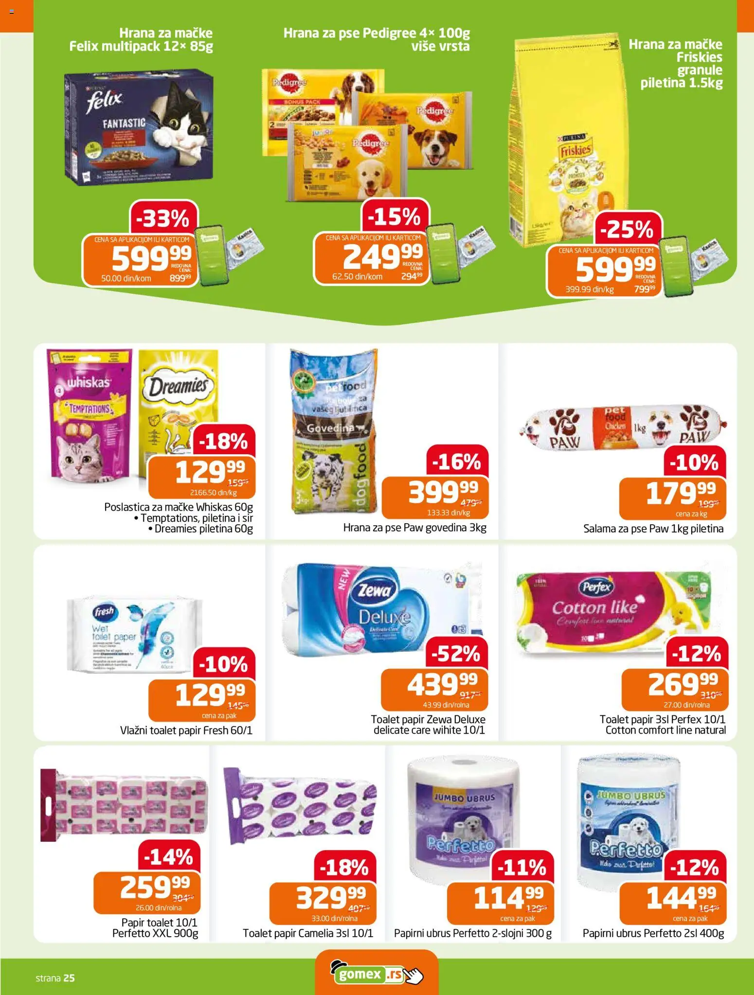 Gomex katalog - važi od 10.06.2026 | Strana: 25 | Proizvode: Hrana za mačke, Salama, Piletina, Whiskas