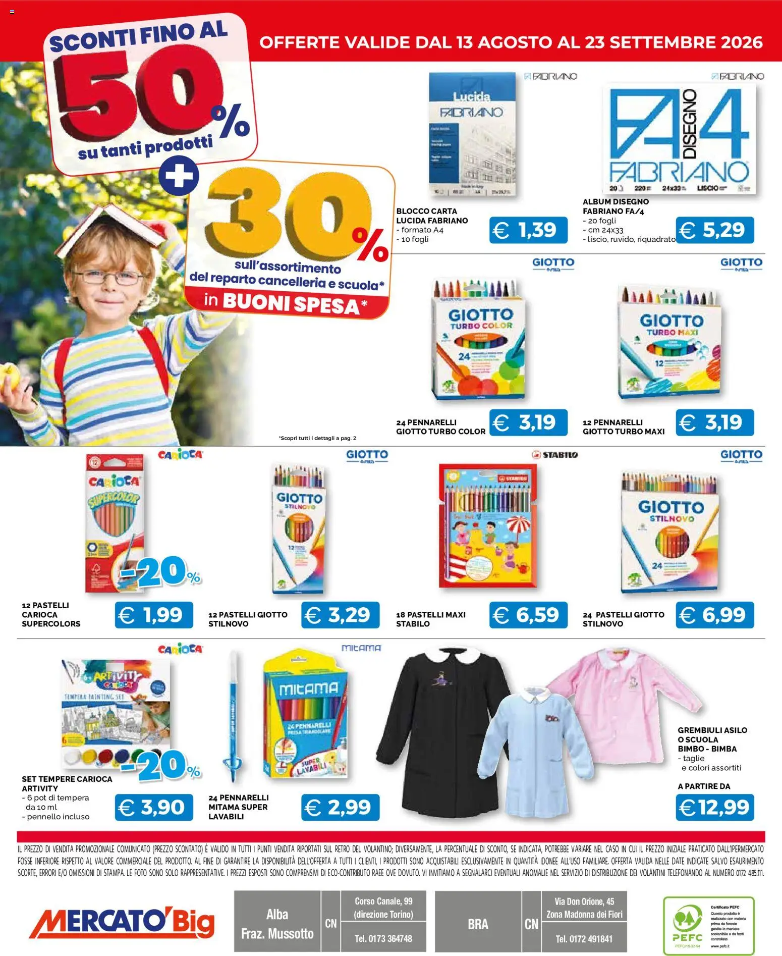 Volantino Mercatò del 13/08/2026 | Pagina: 8 | Prodotti: Pennello, Fiori, Pennarelli, Pastelli