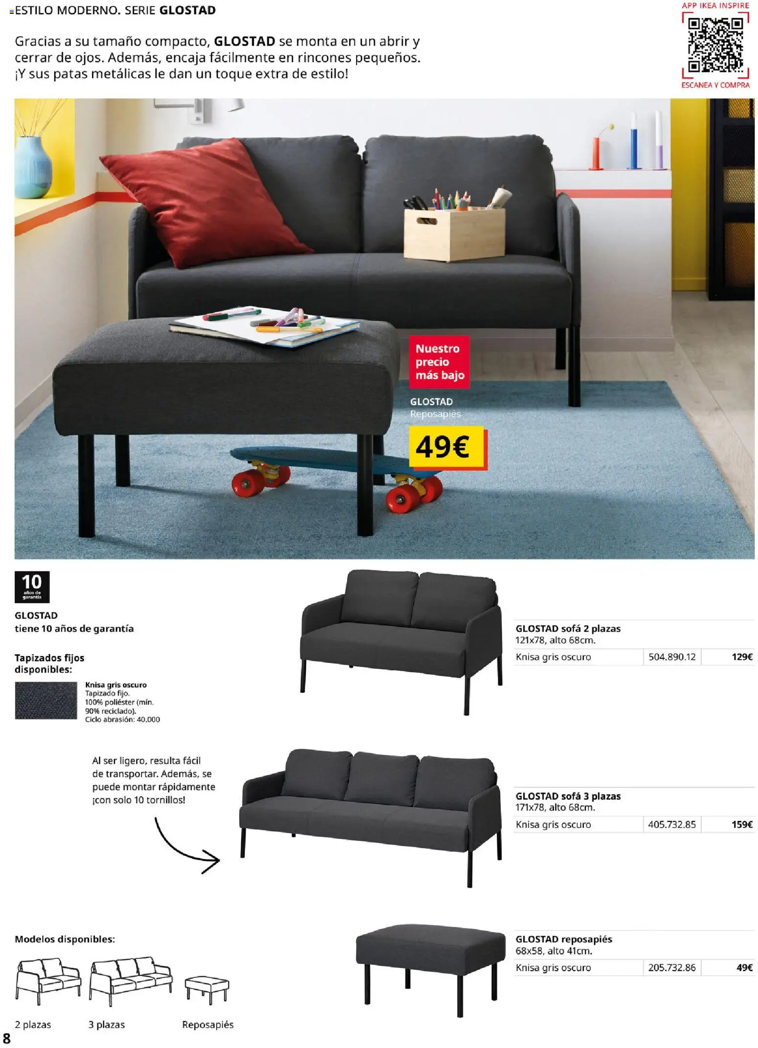 IKEA - Sofás │ válido desde el 28/09/2026 | Página: 8 | Productos: Reposapiés, Sofá