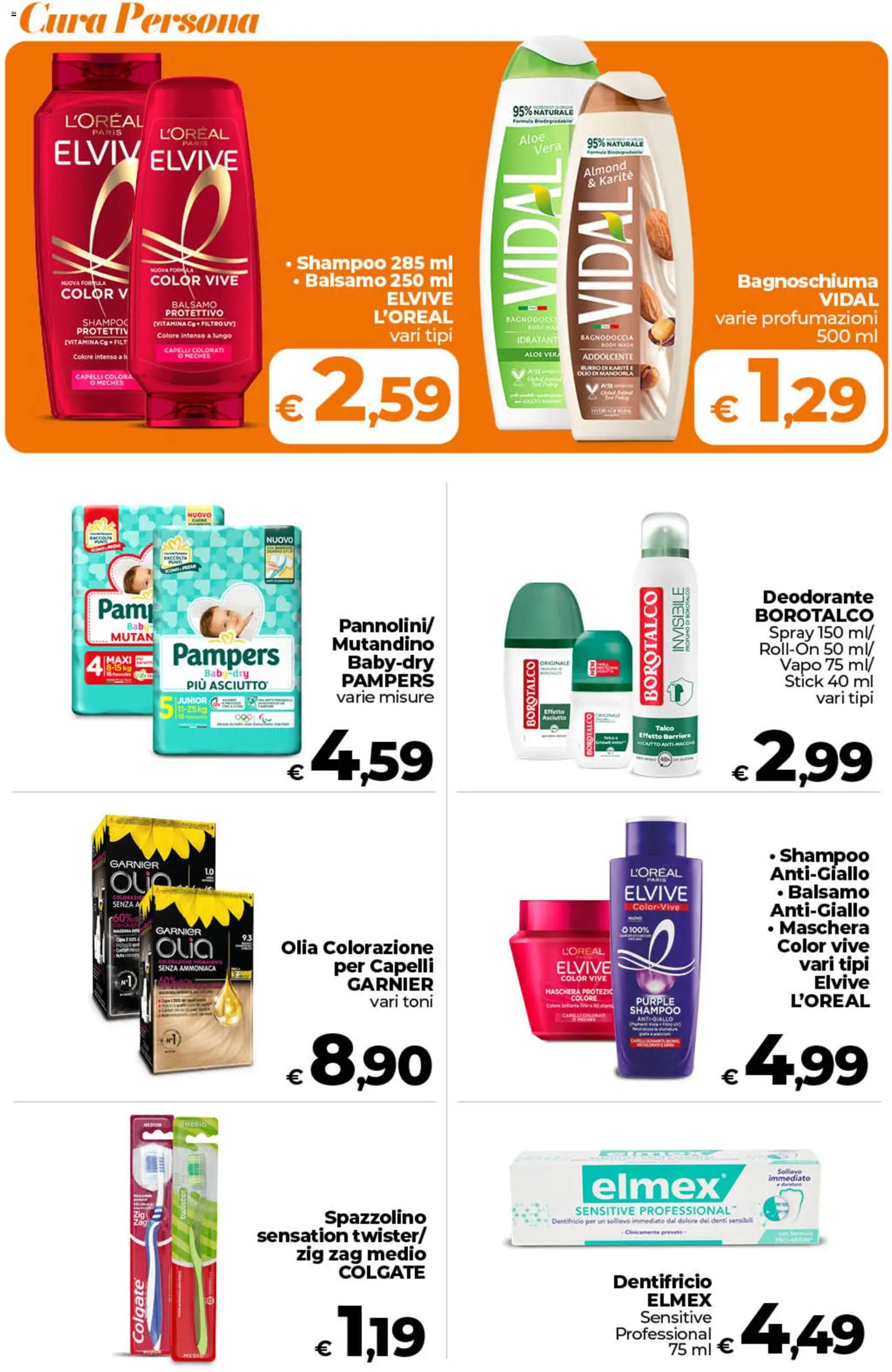 Volantino Ipercoop del 11/08/2026 | Pagina: 48 | Prodotti: Shampoo, Dentifricio, Spazzolino, Talco