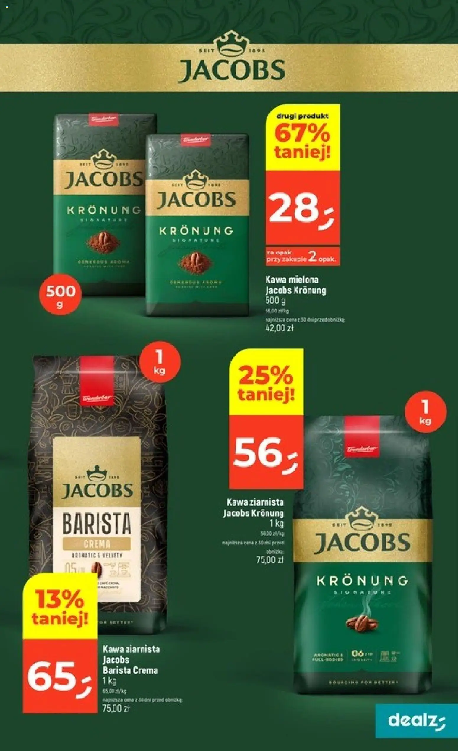 Dealz gazetka od 03.09.2026 | Strona: 33 | Produkty: Jacobs, Kawa ziarnista, Kawa, Kawa mielona