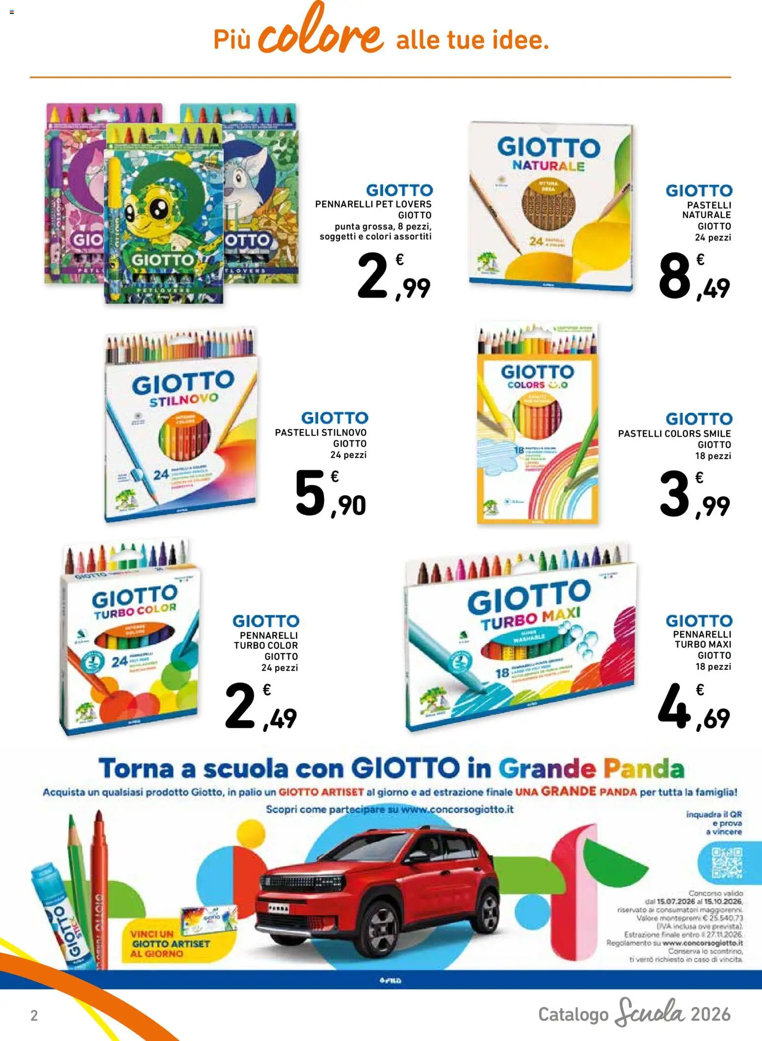 Volantino Spazio Conad del 21/08/2026 | Pagina: 2 | Prodotti: Pennarelli, Pastelli