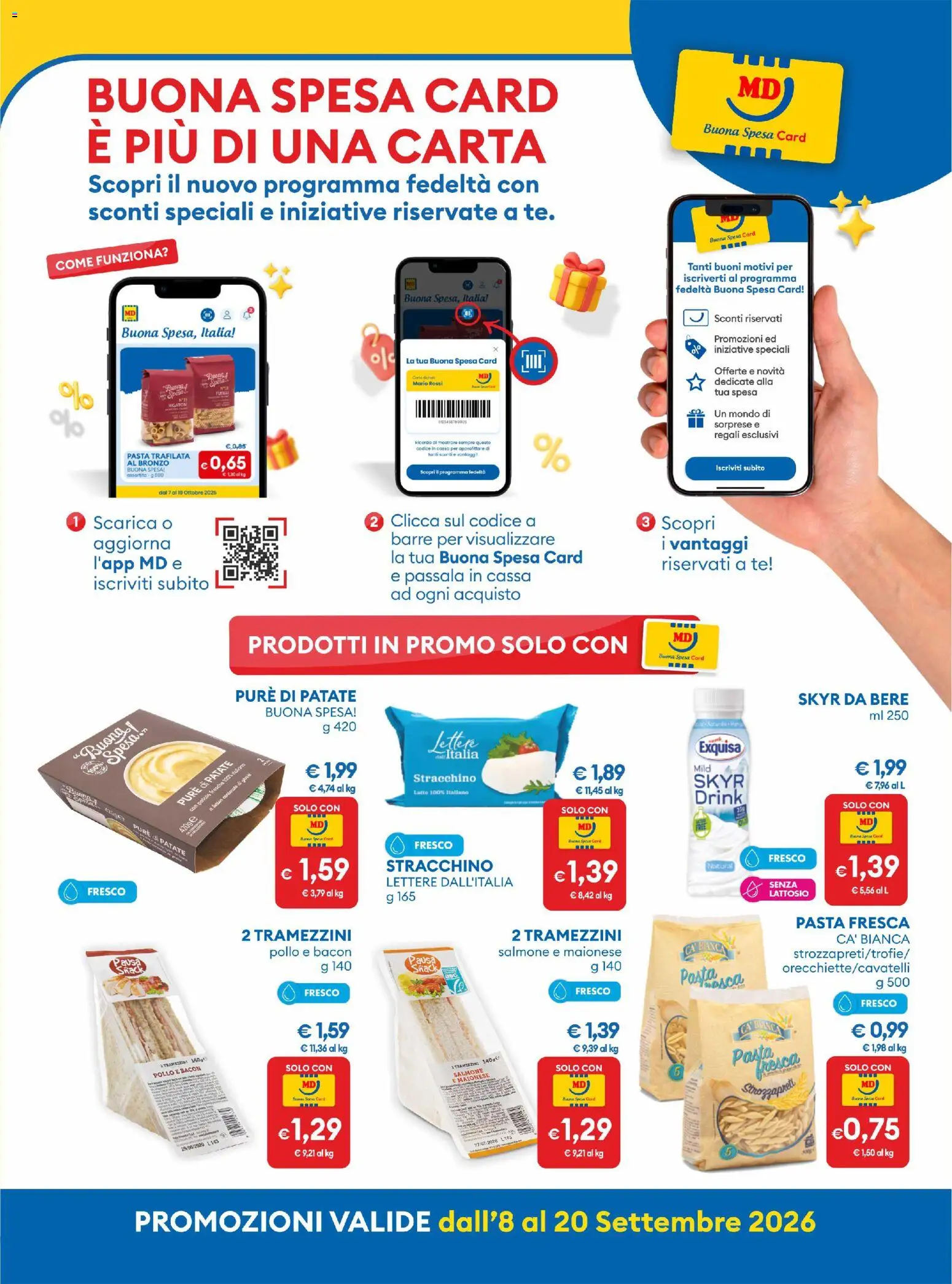 Volantino MD Discount del 08/09/2026 | Pagina: 10 | Prodotti: Tè, Pesca, Fusilli, Bacon