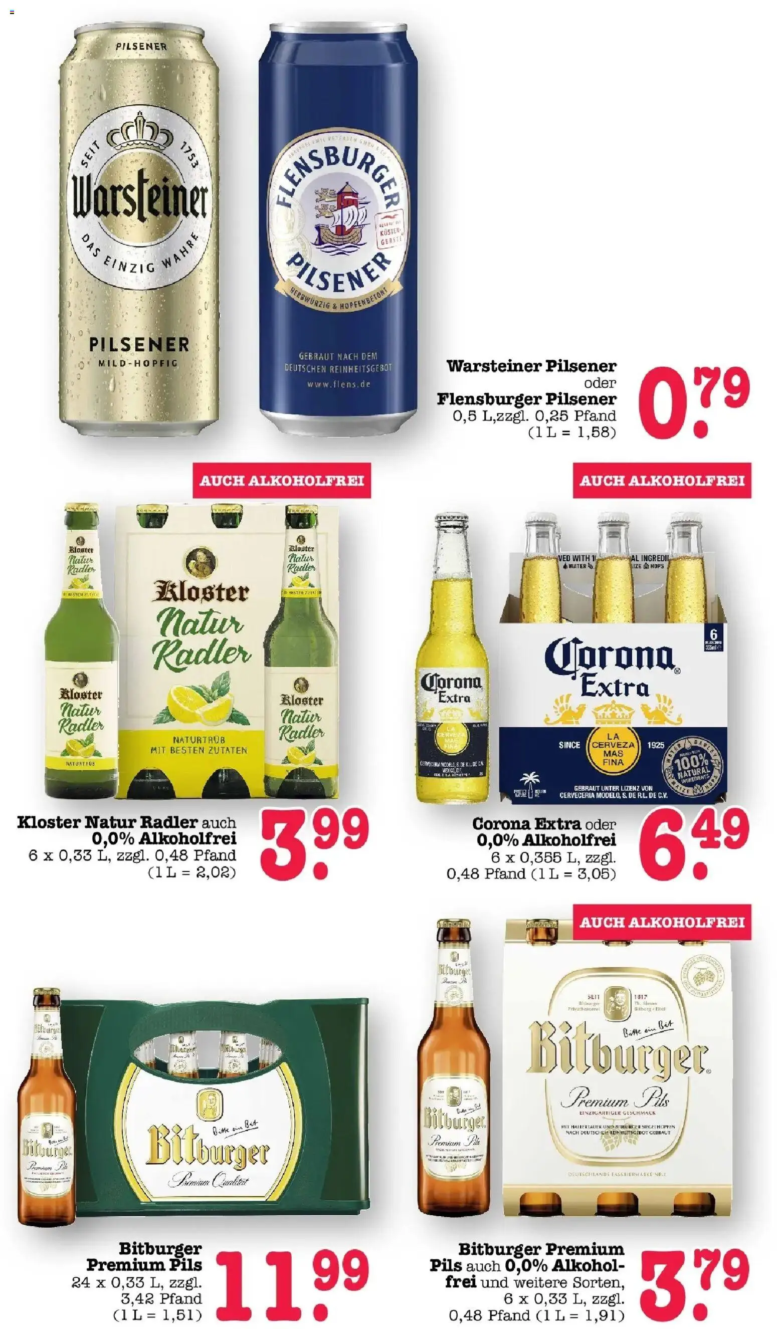 Edeka Prospekt Mainz-Weisenau (ab 31.08.2026) » Angebote Online | Seite: 48 | Produkte: Bitburger, Pils, Flensburger, Radler