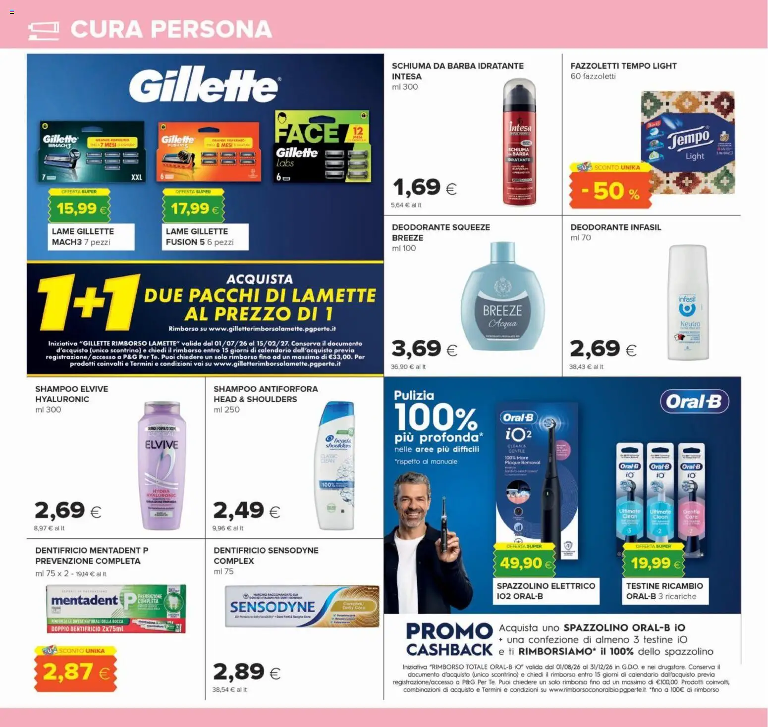 Volantino Oasi del 22/10/2026 | Pagina: 22 | Prodotti: Schiuma da barba, Deodorante, Spazzolino, Acqua