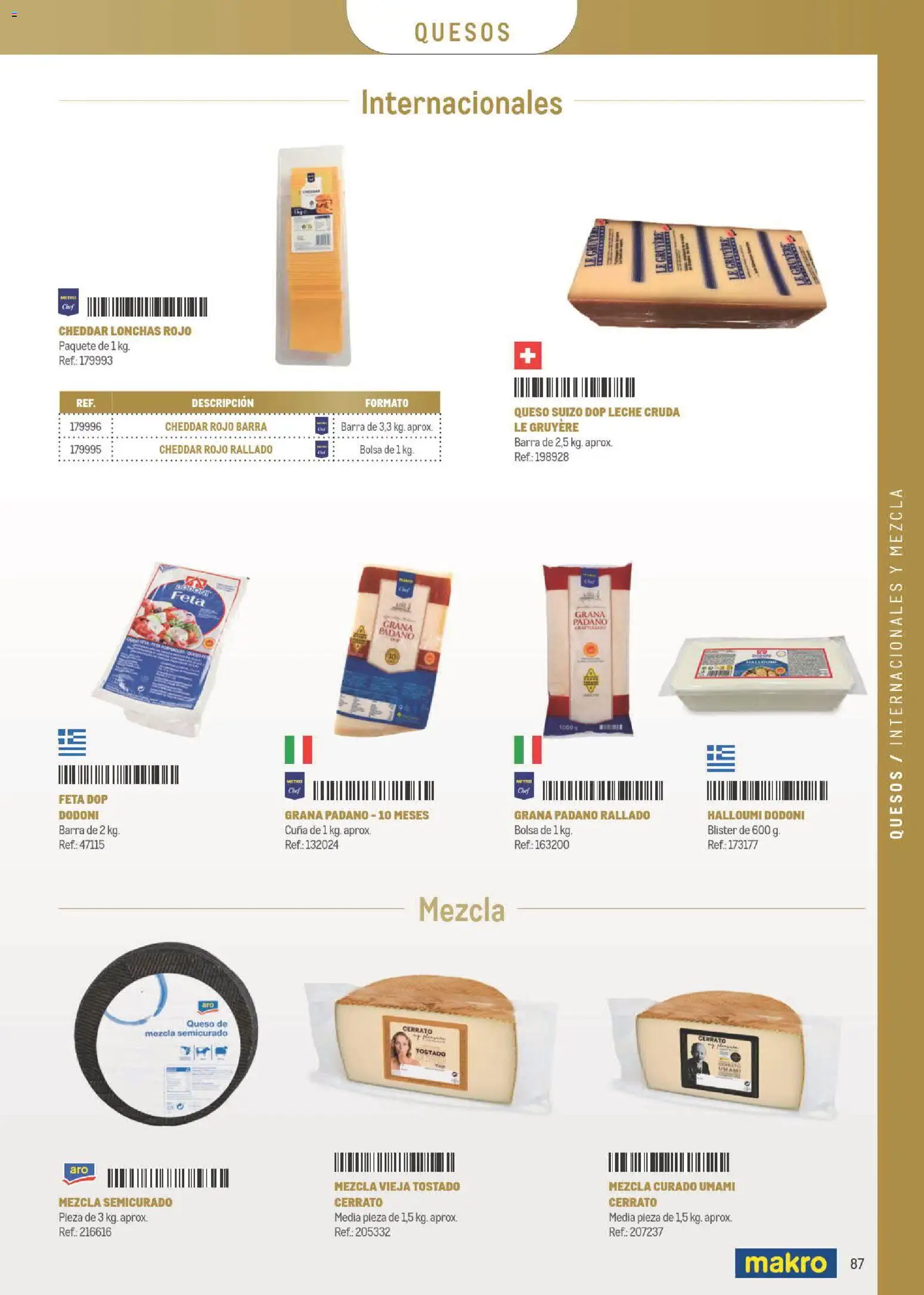 Makro Especial Carta y Menú │ válido desde el 06/07/2026 | Página: 87 | Productos: Leche, Queso, Bolsa, Cuna