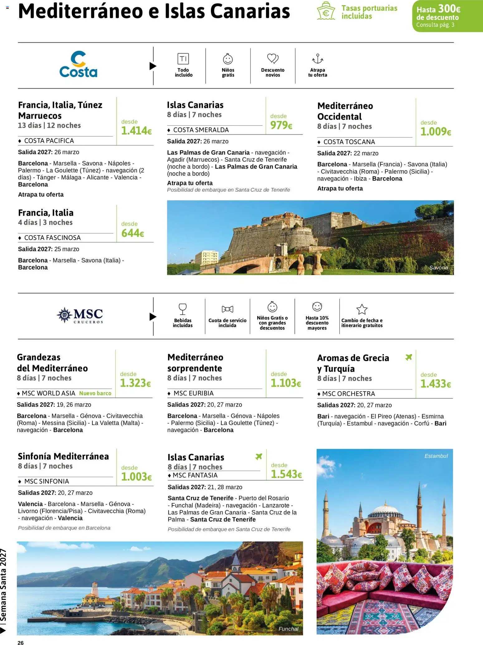 Viajes El Corte Inglés Crucero fantástico │ válido desde el 14/09/2026 | Página: 26 | Productos: Bebidas, Navegación
