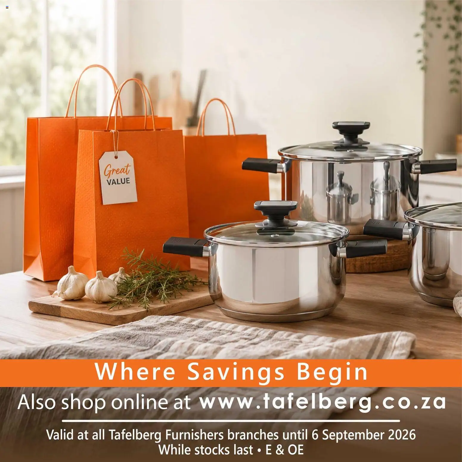 New Tafelberg Furnishers catalogue – valid from 26/08/2026 | Page: 1