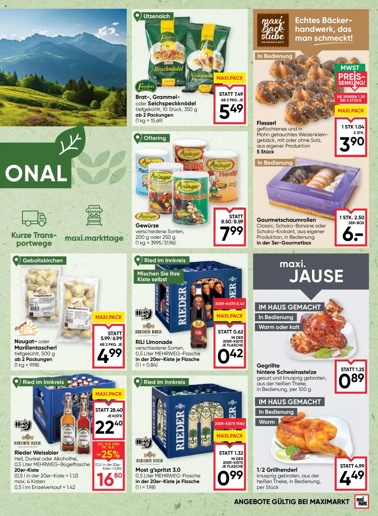 Maximarkt Flugblatt gültig ab 13.08.2026 | Seite: 5 | Produkte: Gewürze, Bier