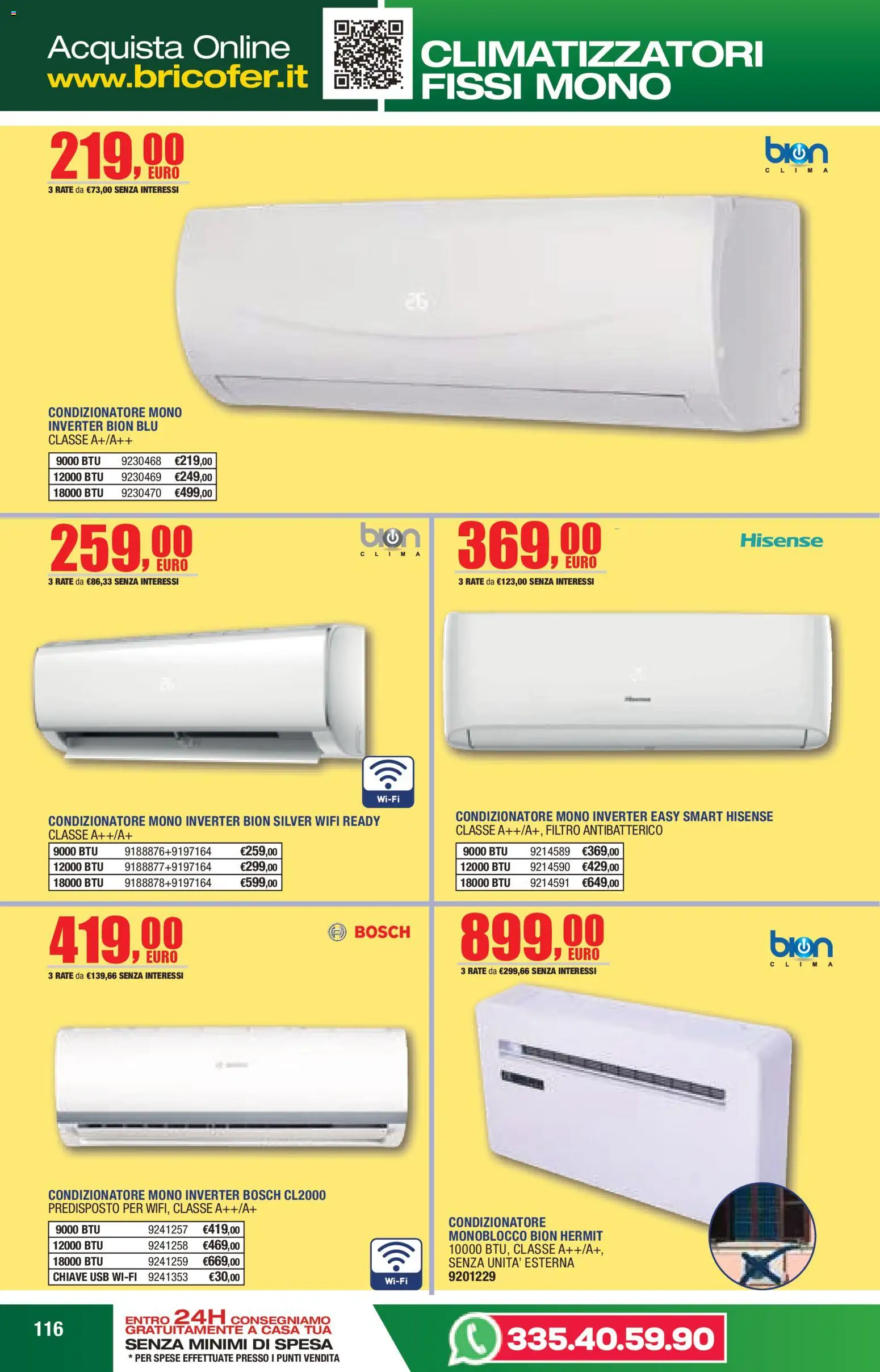 Volantino Bricofer del 14/04/2026 | Pagina: 116 | Prodotti: USB, Condizionatore