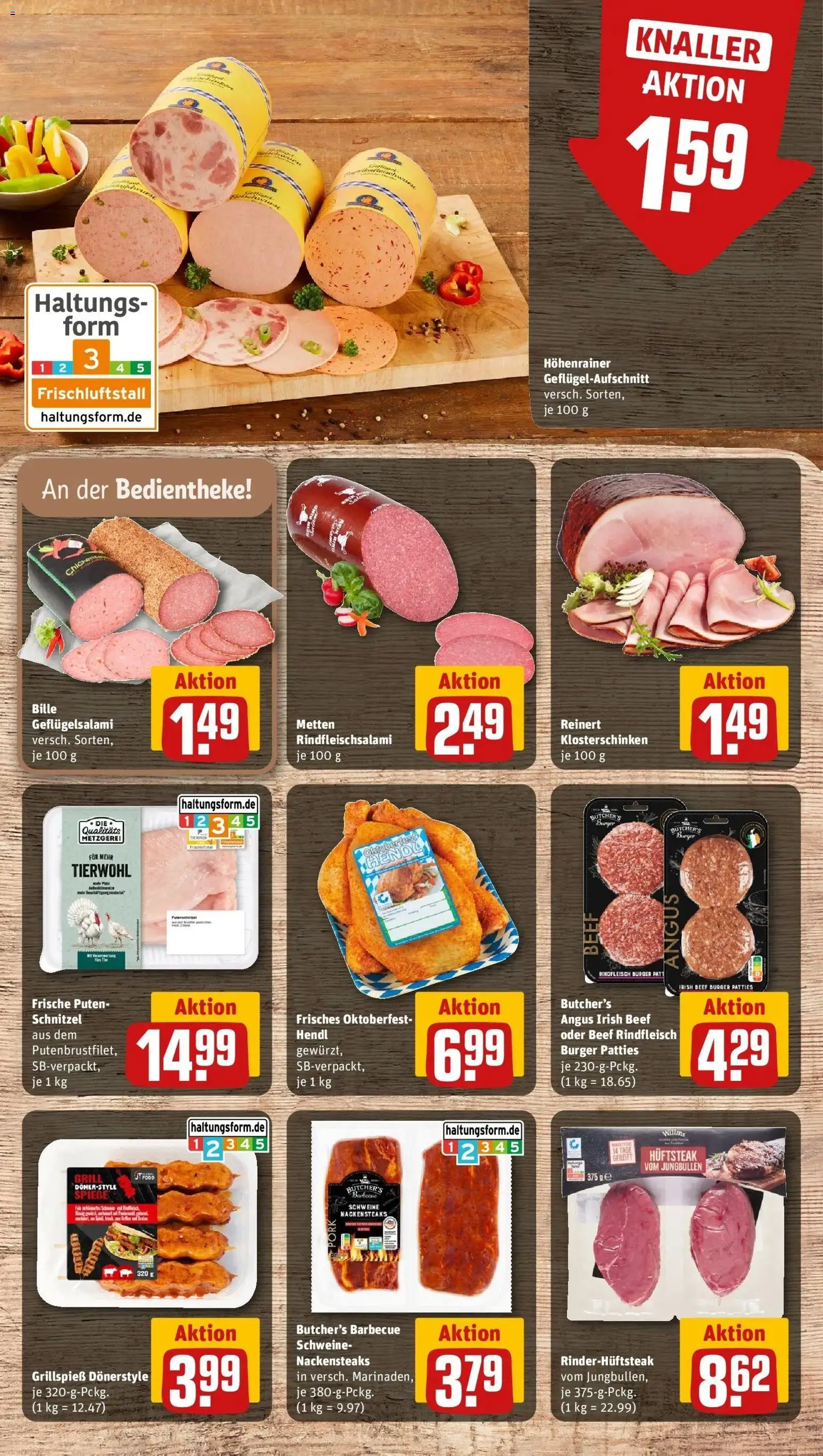 REWE Prospekt ab 21.09.2026 zum Blättern » Angebote | Seite: 15 | Produkte: Nackensteaks, Burger, Schnitzel, Rindfleisch
