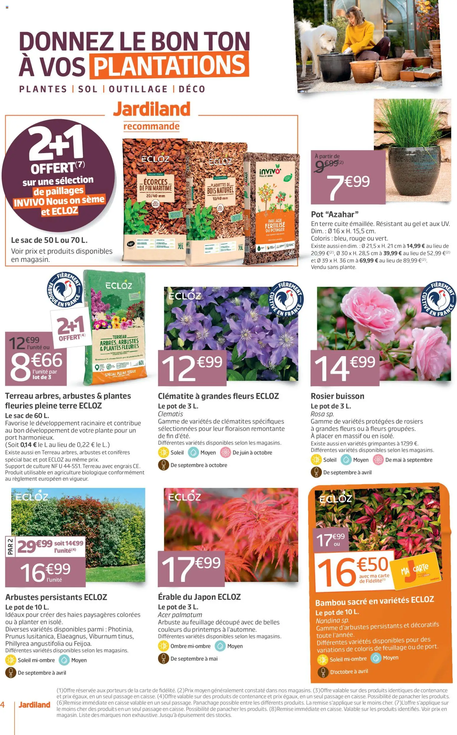 {H1} | Page: 4 | Produits: Sac, Fleurs, Clematite, Acer palmatum