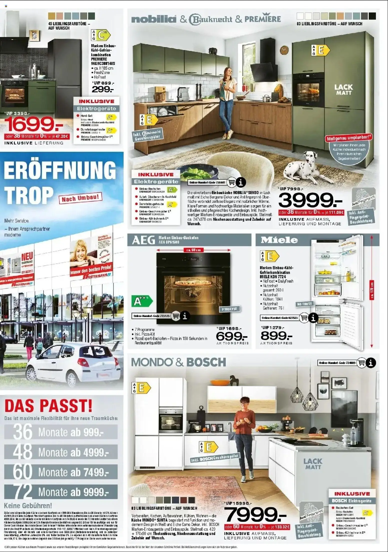 Ostermann - Möbel Ostermann: Neue Möbel wirken Wunder. (ab 29.08.2026) zum Blättern | Seite: 11 | Produkte: Miele, Küche, Pizza, Kuchen