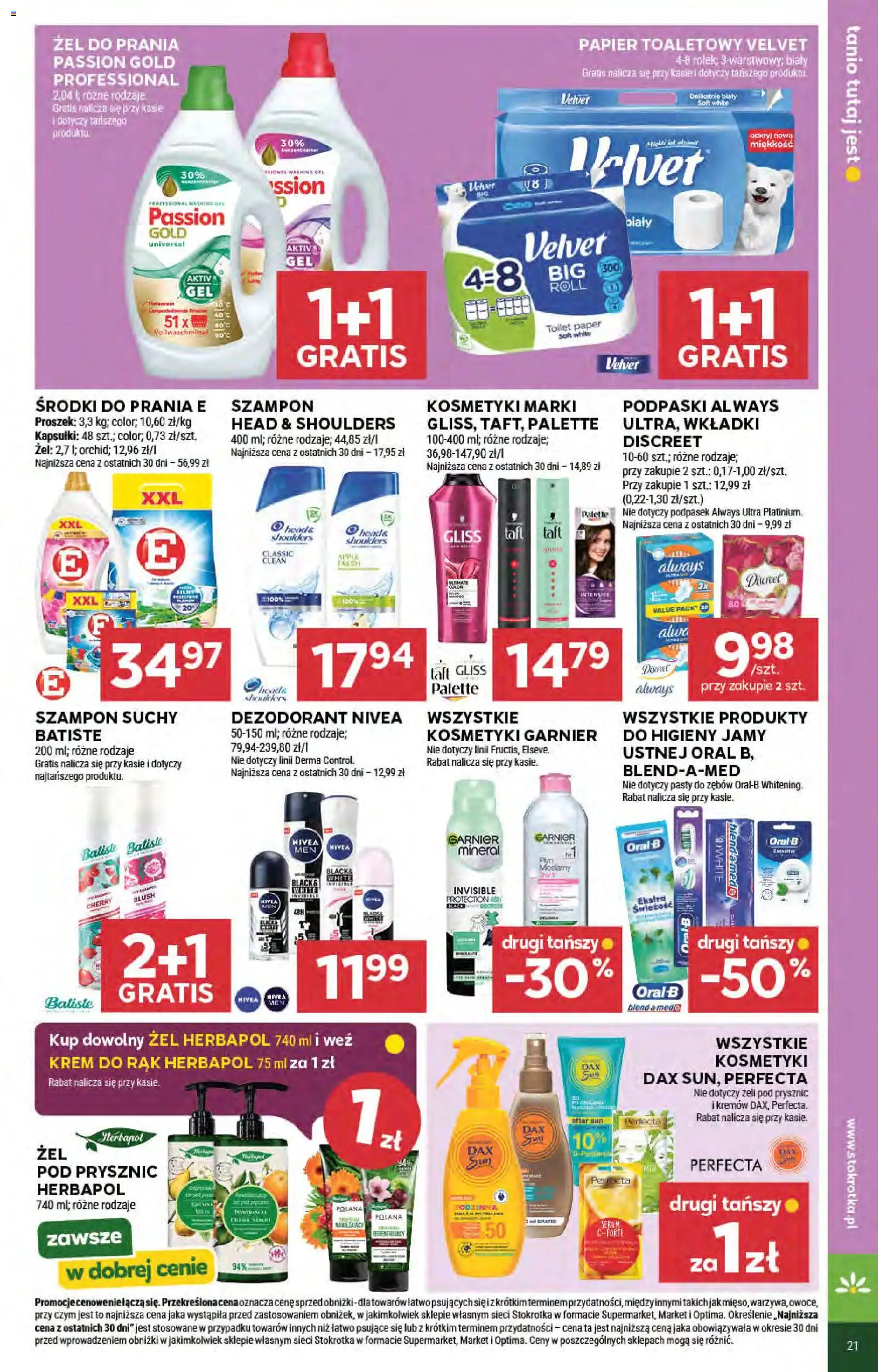 Stokrotka gazetka od 23.04.2026 | Strona: 41 | Produkty: Stokrotka, Podpaski, Prysznic, Dezodorant