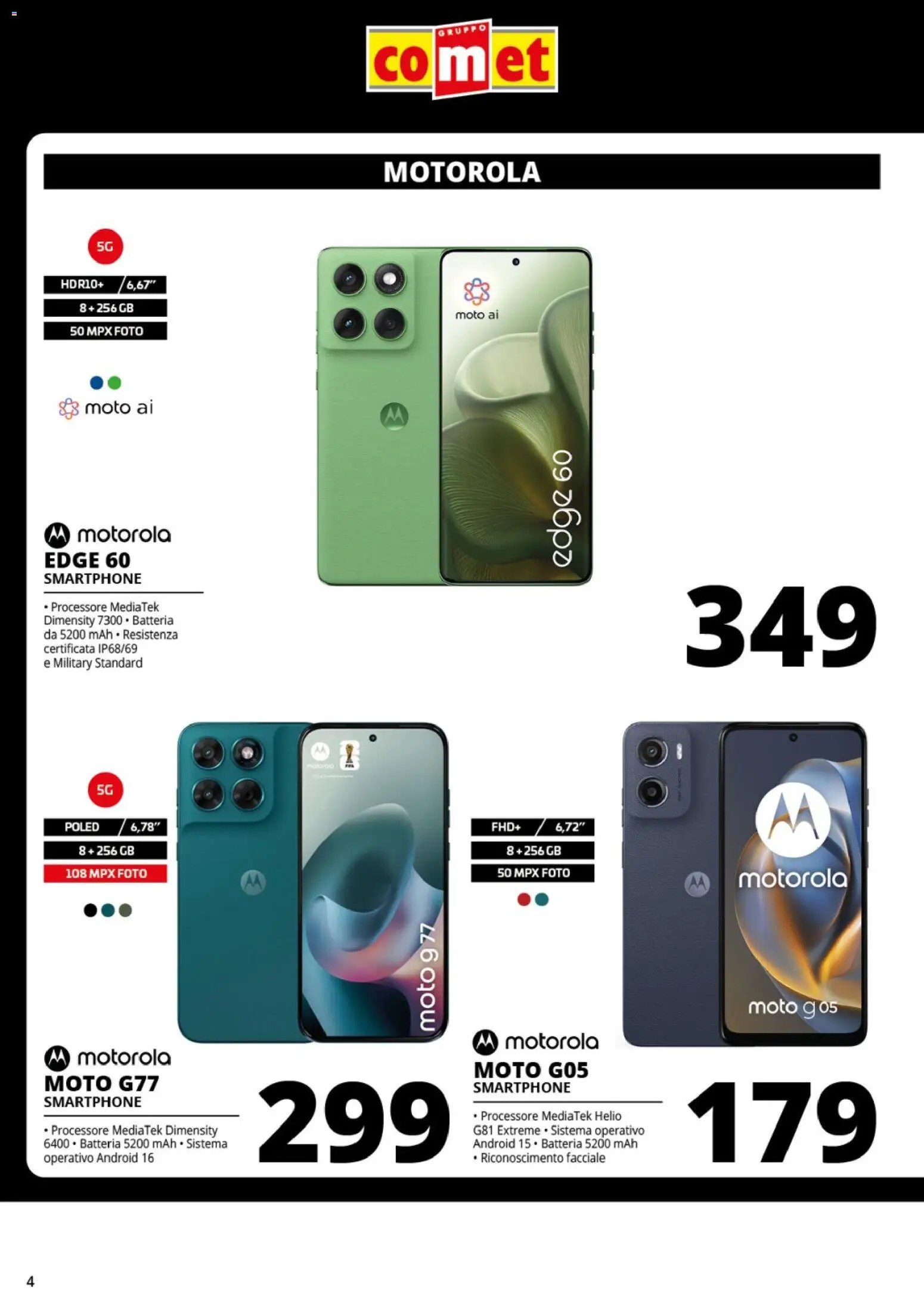 Volantino Comet del 29/10/2026 | Pagina: 4 | Prodotti: Smartphone, Batteria
