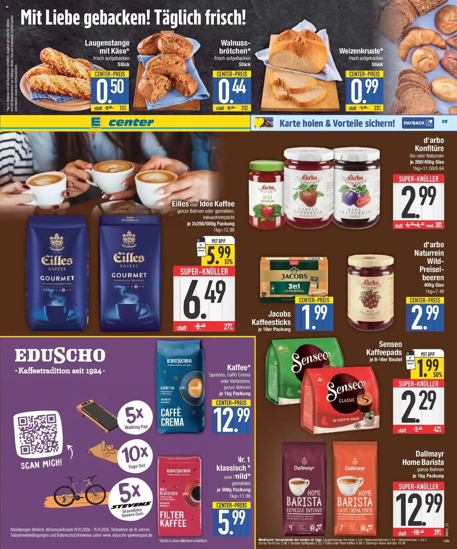 E center Prospekt Rosenheim (ab 19.10.2026) zum Blättern | Seite: 15 | Produkte: Kaffeepads, Idee kaffee, Kaffee, Erdbeeren