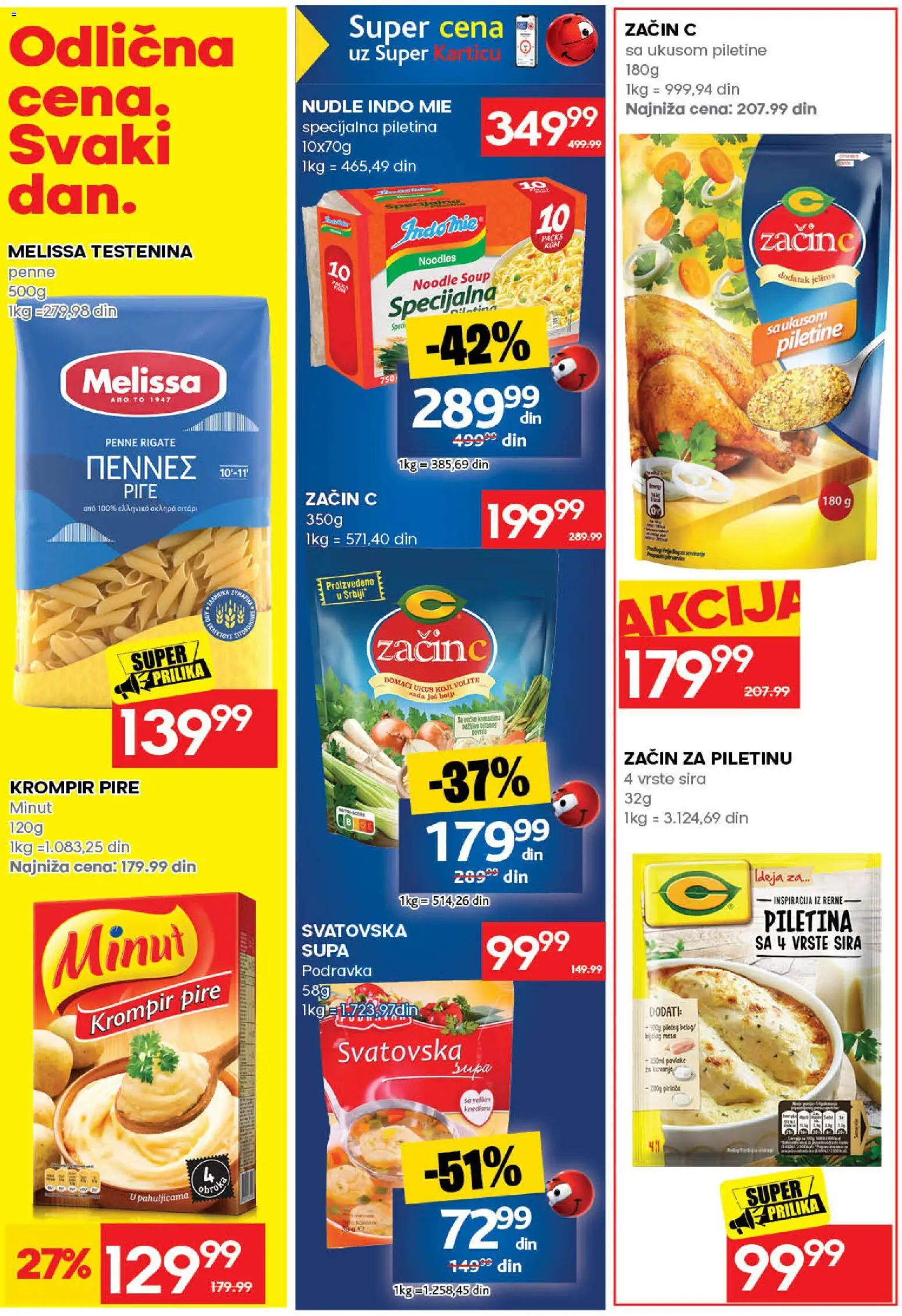 Mercator katalog - važi od 14.09.2026 | Strana: 34 | Proizvode: Testenina, Krompir, Piletina, Nudle