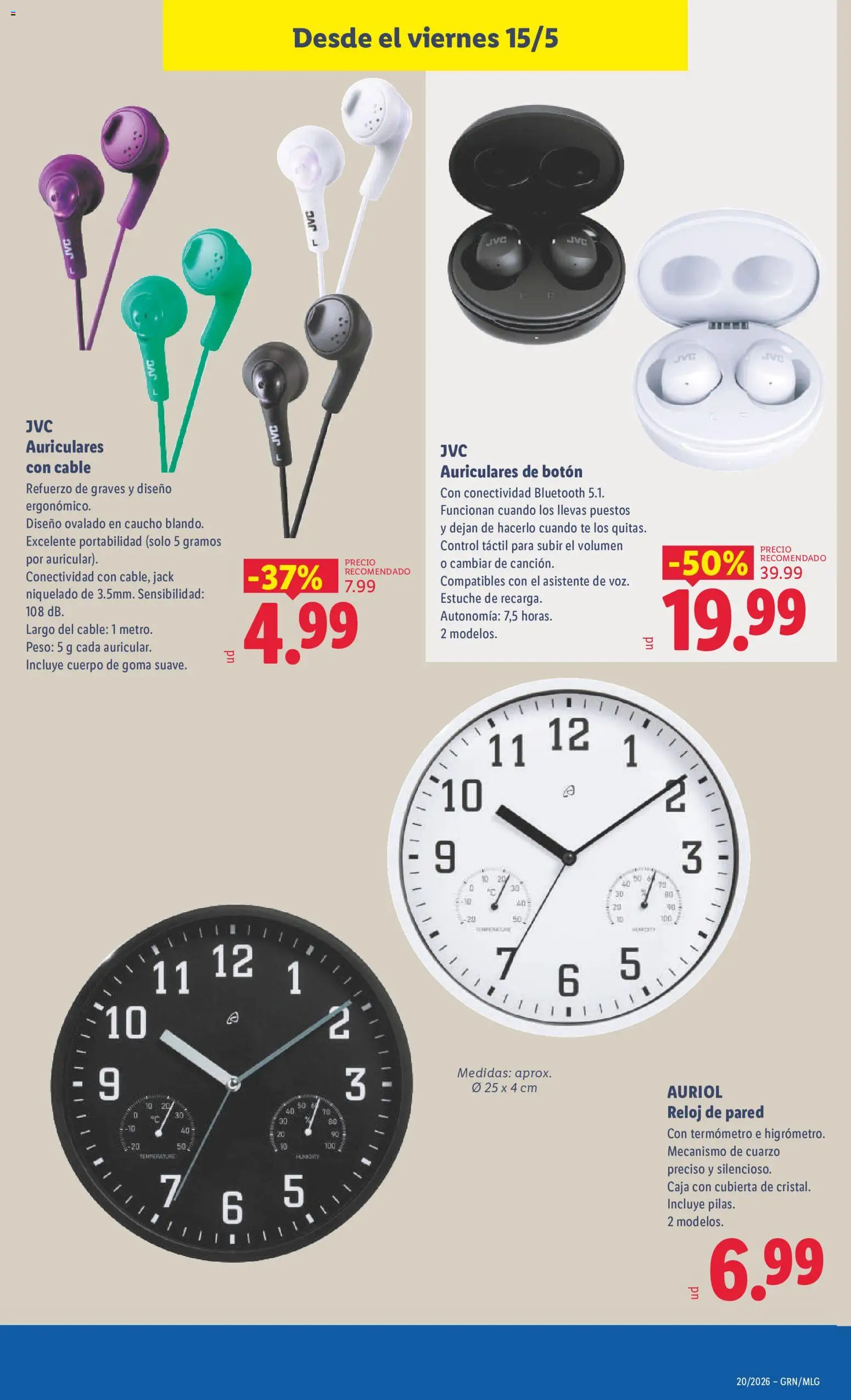 Lidl folleto de bazar │ válido desde el 11.05.2026 | Página: 35 | Productos: Té, Reloj, Auriculares, Caja