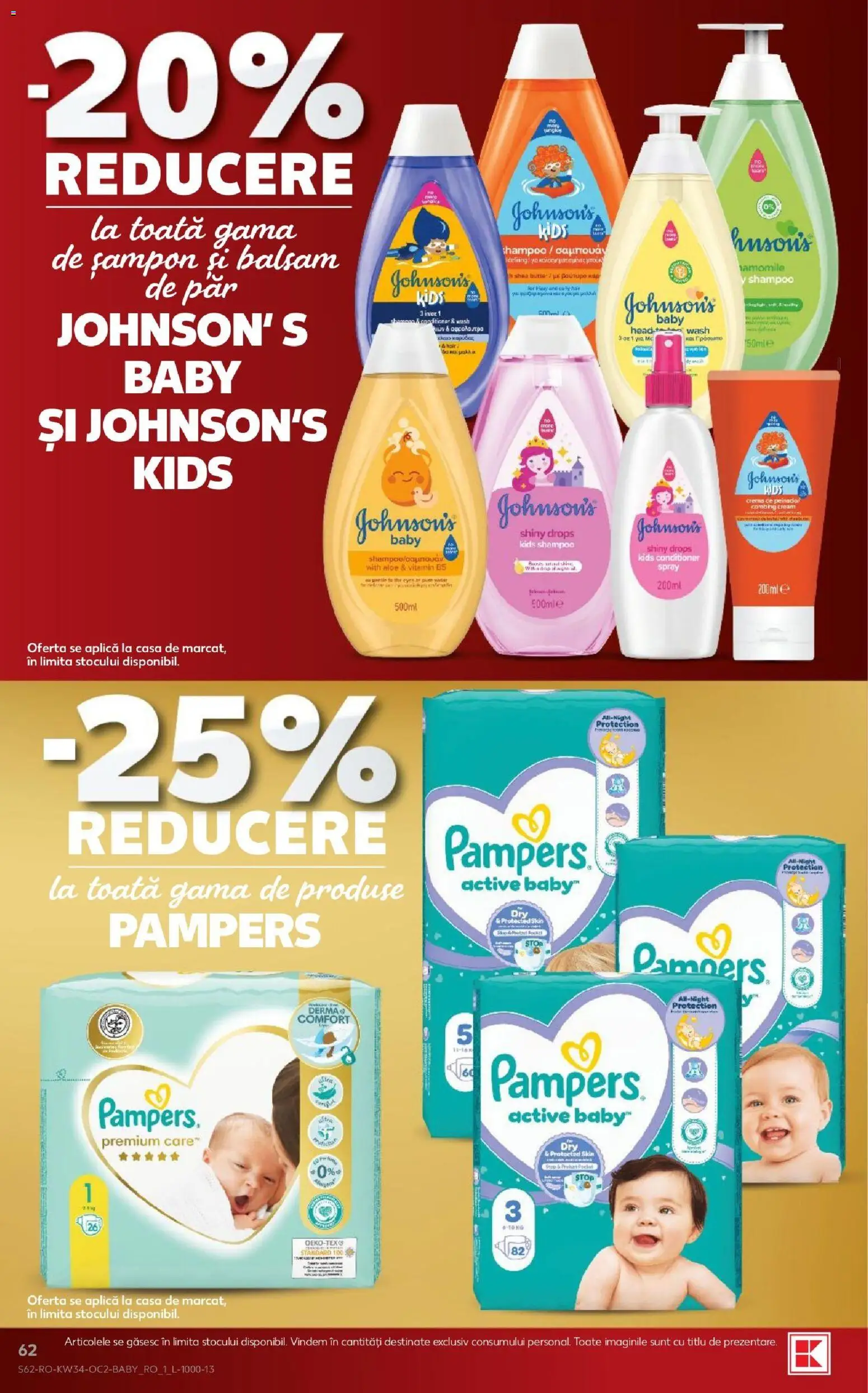 Noul catalog Kaufland – valabil de la 19.08.2026 | Pagină: 62 | Produse: Pampers, Aplică, Balsam, Cremă