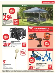 Auchan - Prévisualisation de Auchan - Soldes d'été valide à partir de 24/06/2026 | Page: 17 | Produits: Tonnelle, Douche