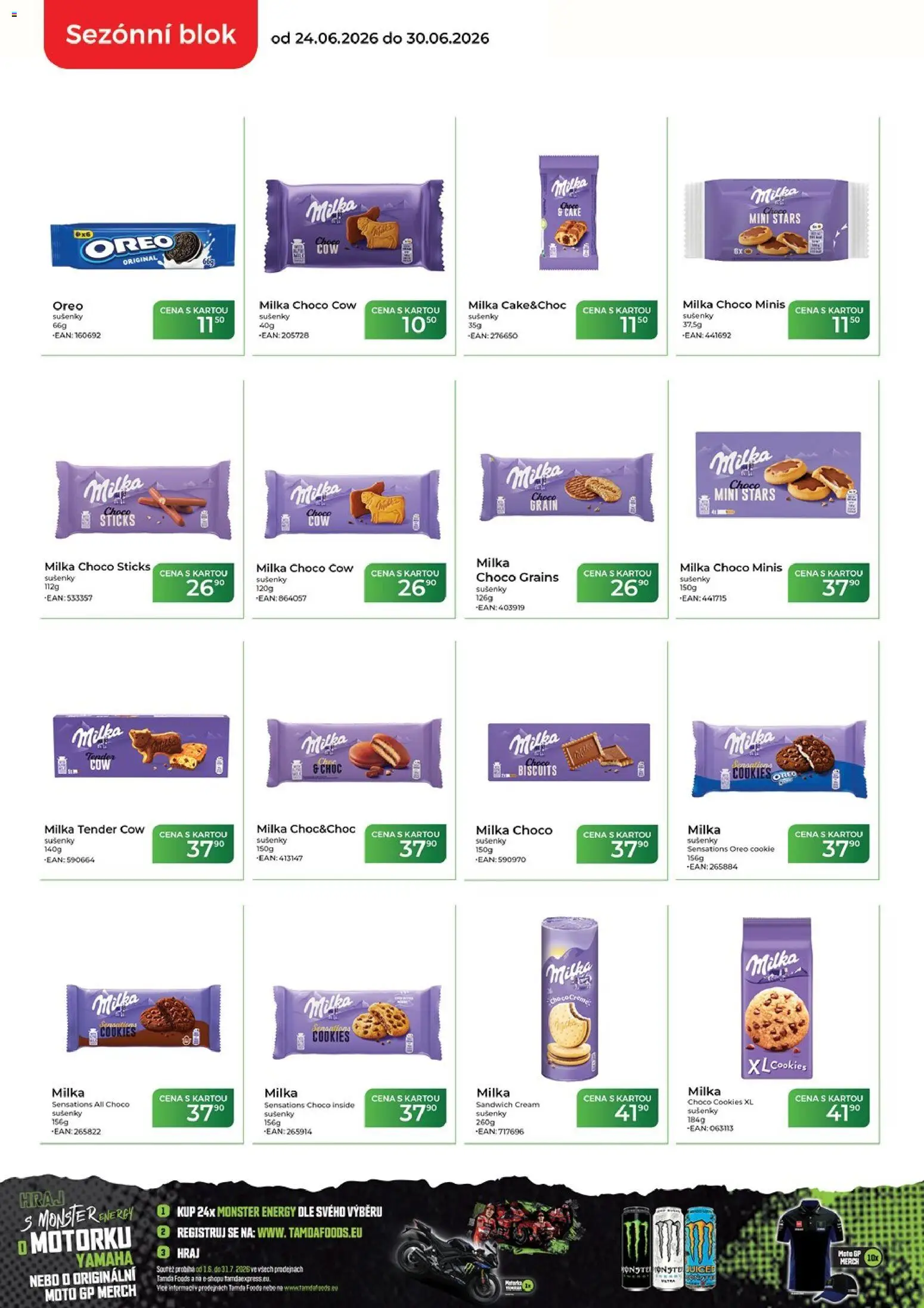 Tamda Foods leták od 24.06.2026 | Strana: 8 | Produkty: Monster, Milka, Monster Energy, Oreo