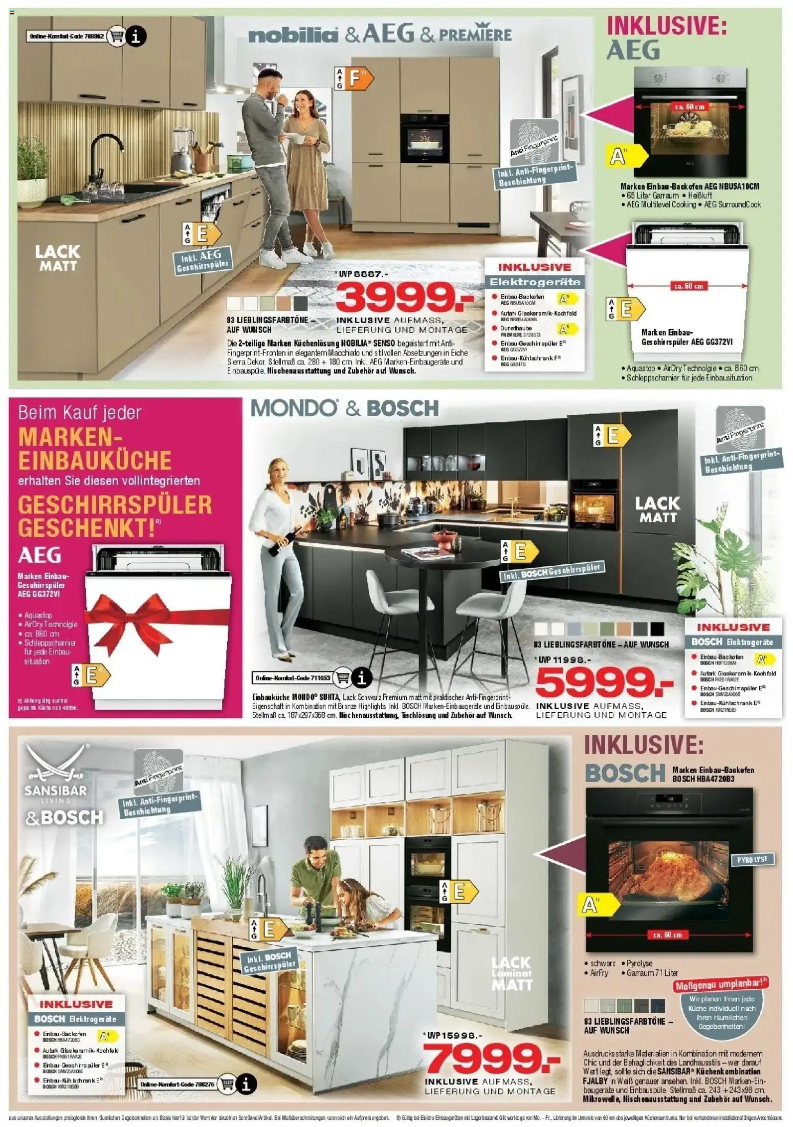 Ostermann - Möbel Ostermann: Neue Möbel wirken Wunder. (ab 08.08.2026) zum Blättern | Seite: 11 | Produkte: Bosch, Geschirrspüler, Schrank, Backofen