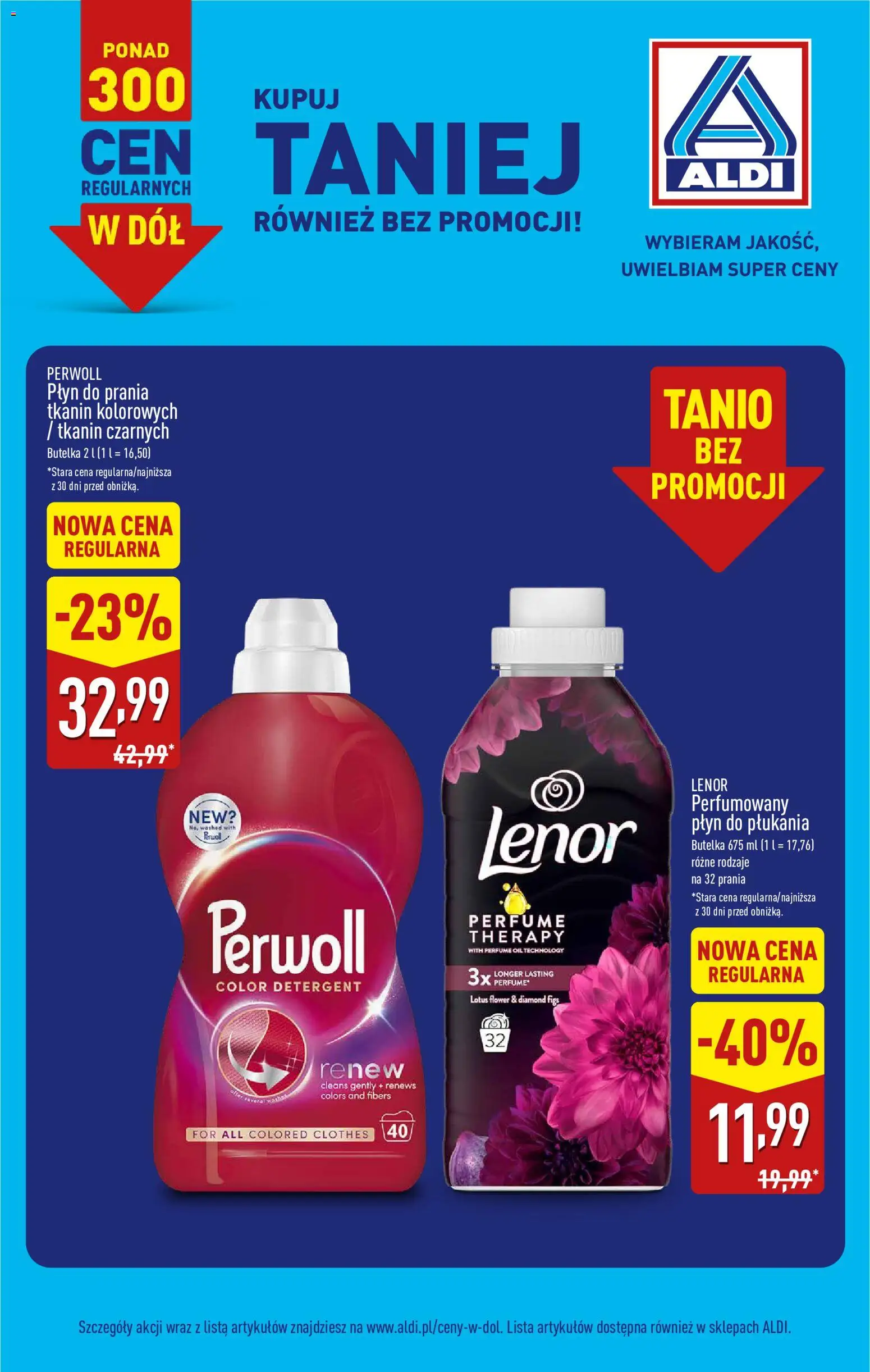 Aldi Polsko leták - Ceny regularne w dół od 14.09.2026 | Strana: 16 | Produkty: Lenor, Perwoll, Lotus