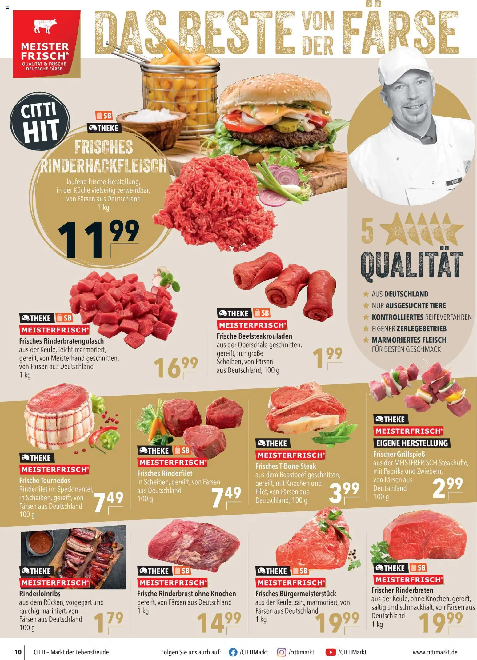 CITTI Markt Prospekt – gültig ab 26.08.2026 | Seite: 10 | Produkte: Rinderbraten, Küche, Roastbeef, Paprika
