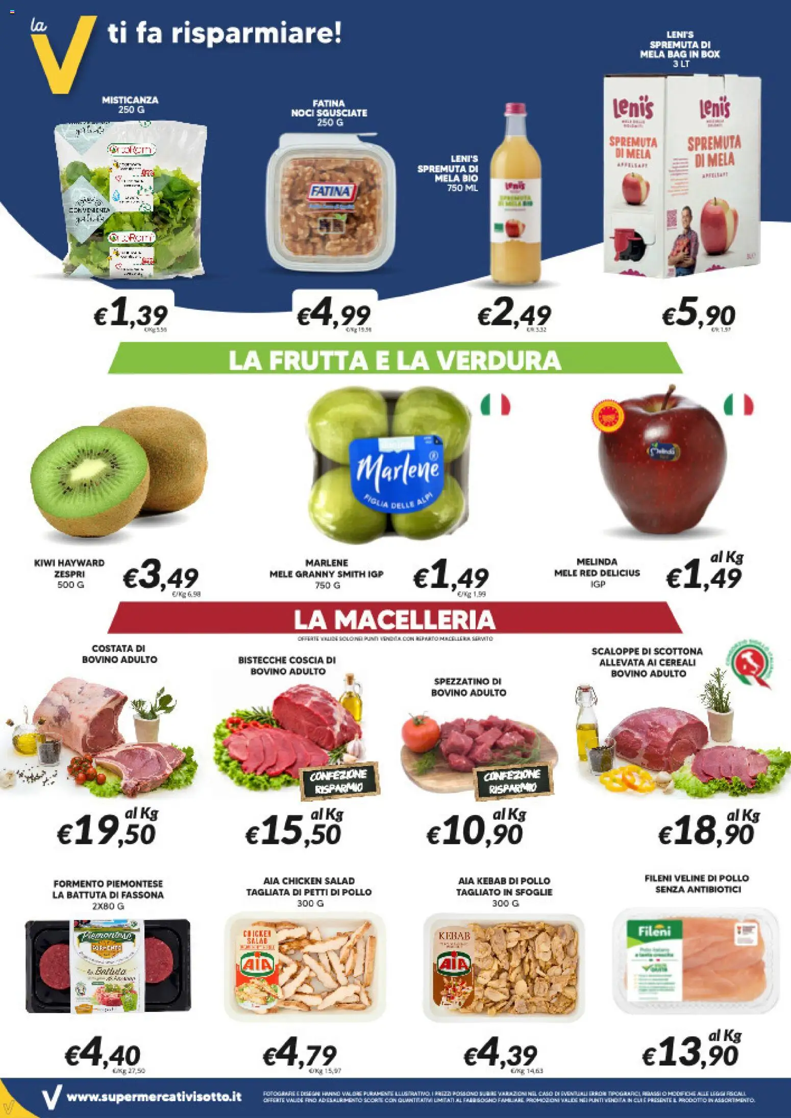 Volantino Visotto del 23/09/2026 | Pagina: 2 | Prodotti: Misticanza, Pollo, Cereali, Kiwi