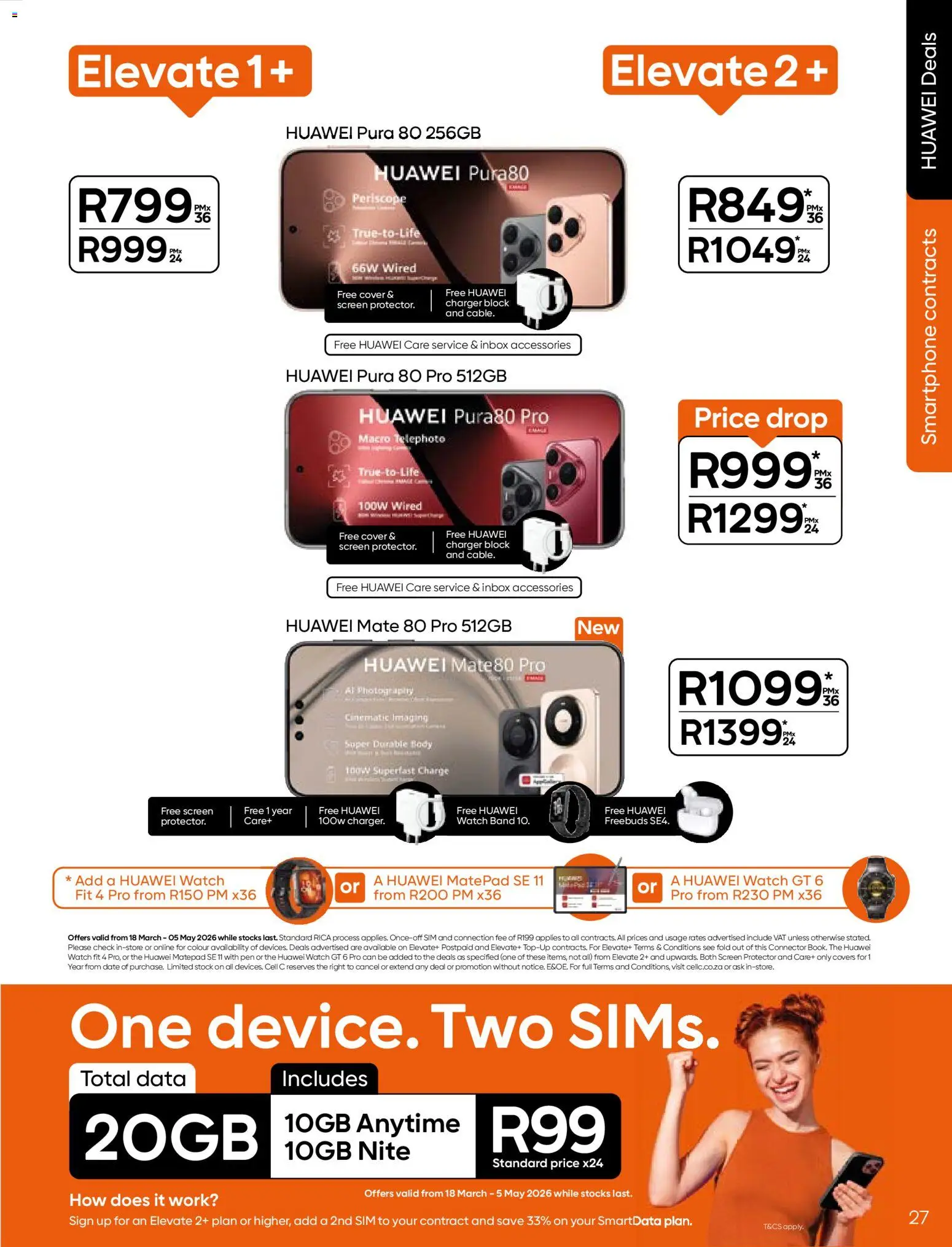 New Cell C catalogue – valid from 18.03.2026 | Page: 29 | Products: Data, Cover, Smartphone, Stock