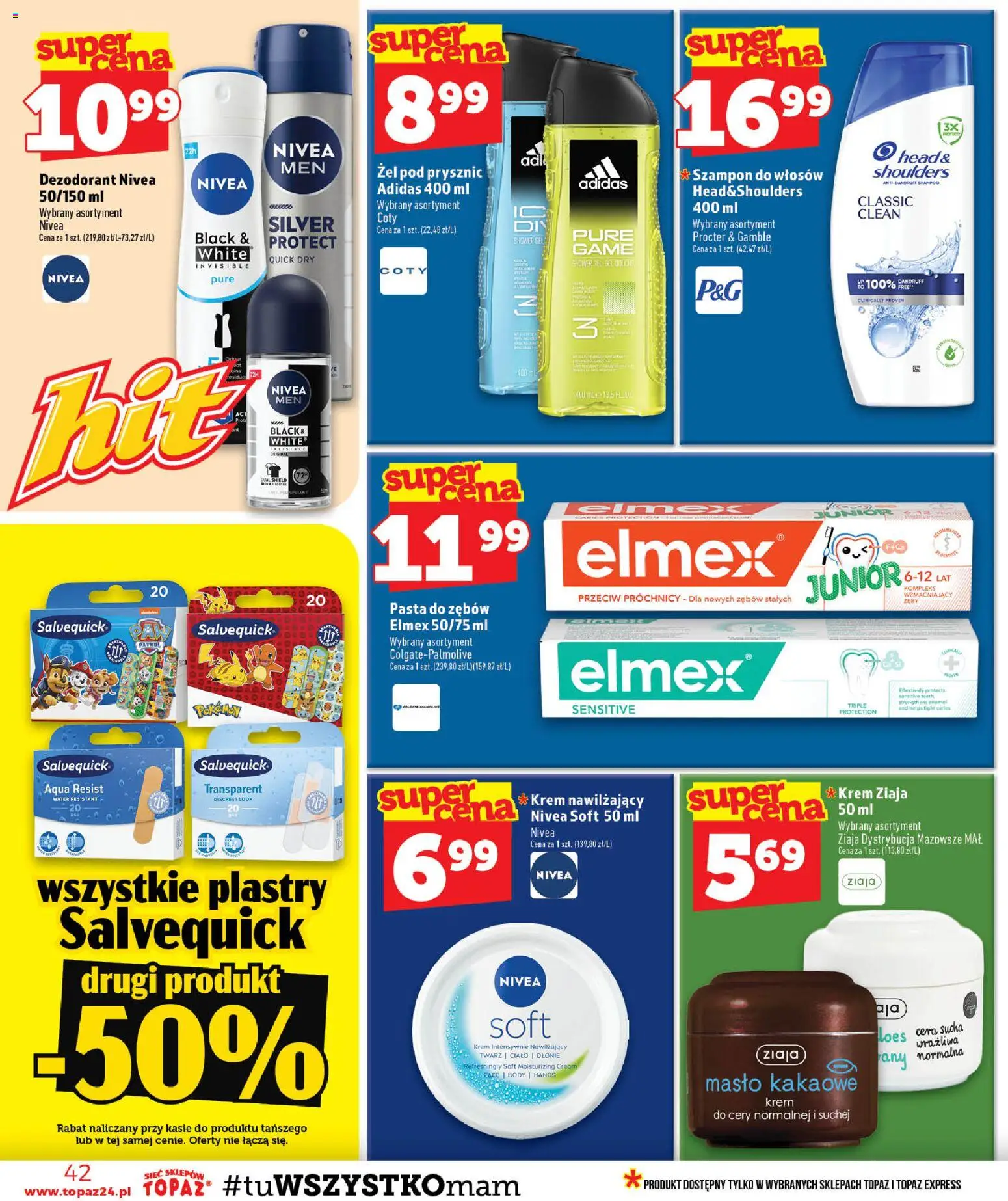 Topaz gazetka od 30.07.2026 | Strona: 42 | Produkty: Prysznic, Masło, Pasta, Body