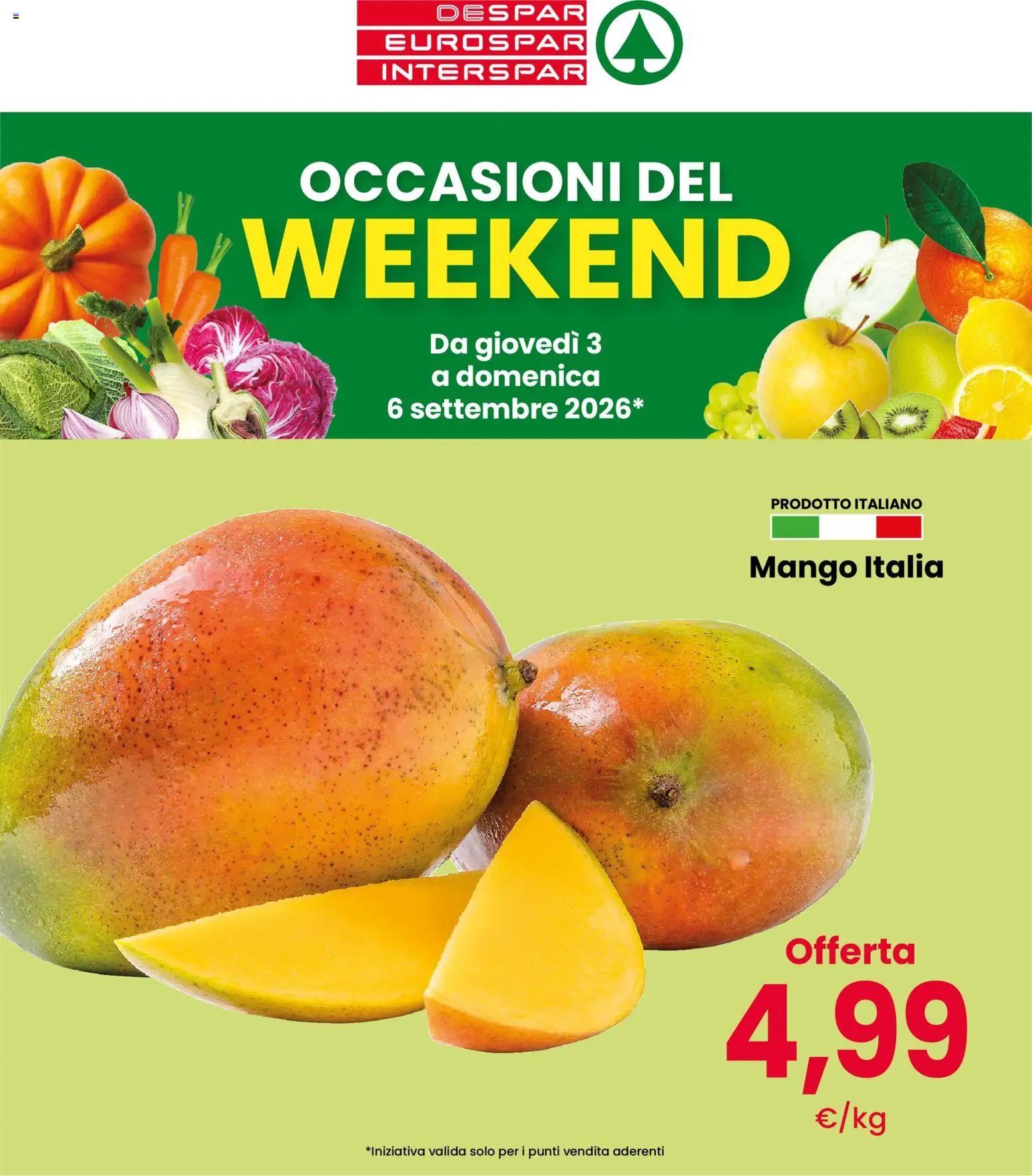 Volantino Eurospar del 03/09/2026 | Pagina: 1 | Prodotti: Mango