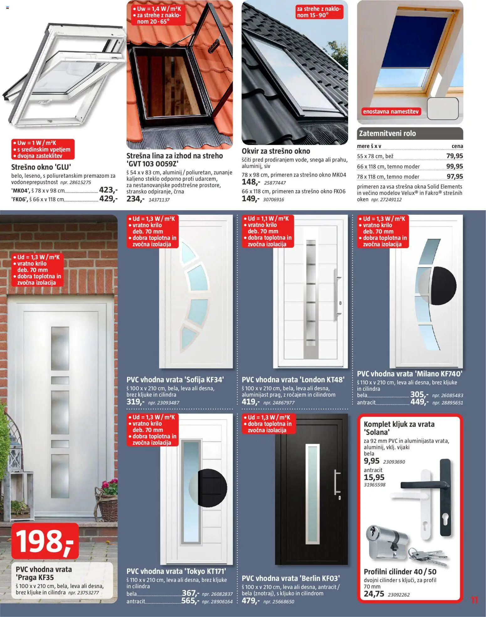 Novi Bauhaus katalog ponudbe – veljaven od 19.08.2026 | Stran: 11 | Izdelki: Vratno krilo, Okno, Krilo, Vrata