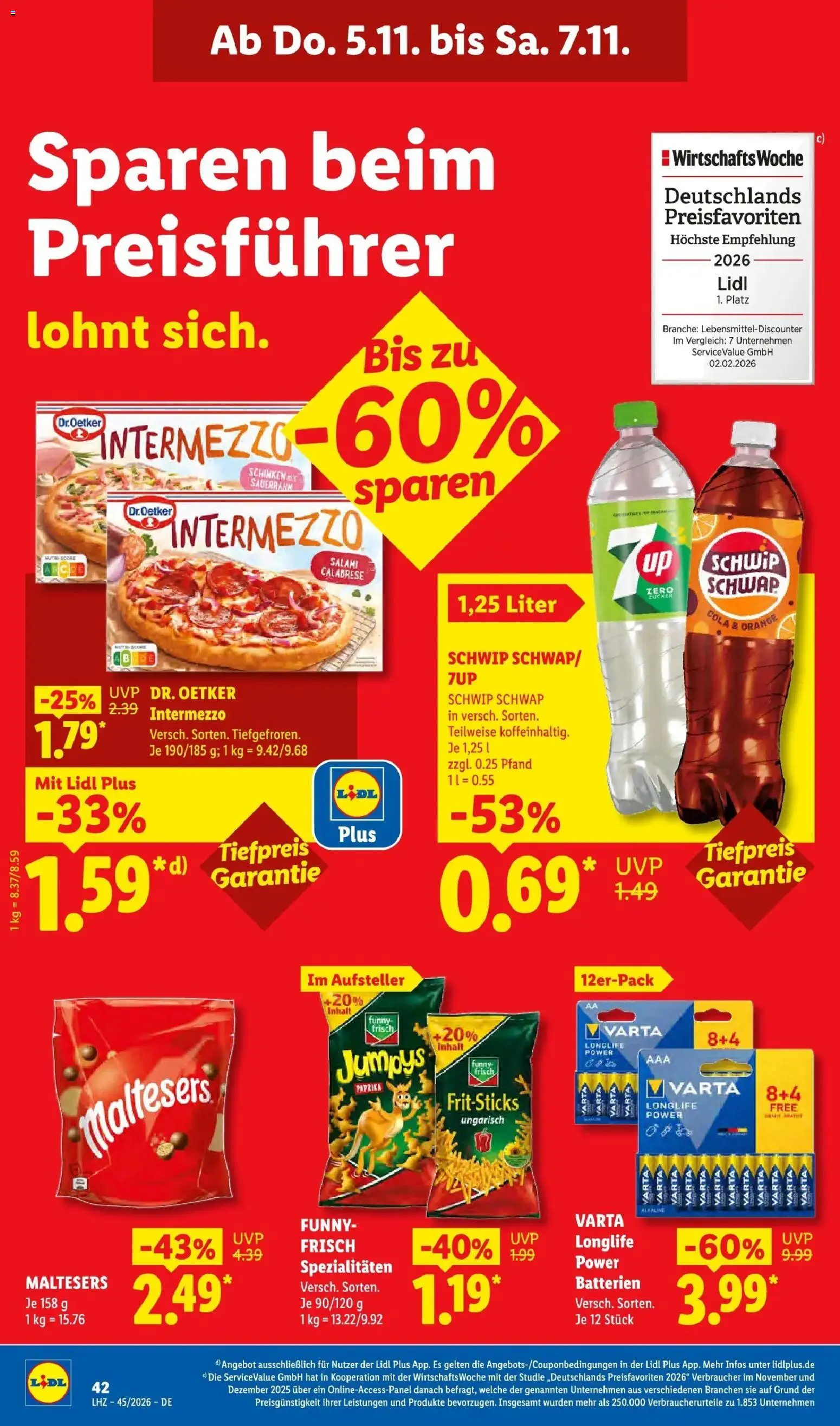Lidl Prospekt Bad Rothenfelde (ab 02.11.2026) zum Blättern » Angebote | Seite: 62 | Produkte: Cola, Spezialitäten, Salami, Sauerrahm