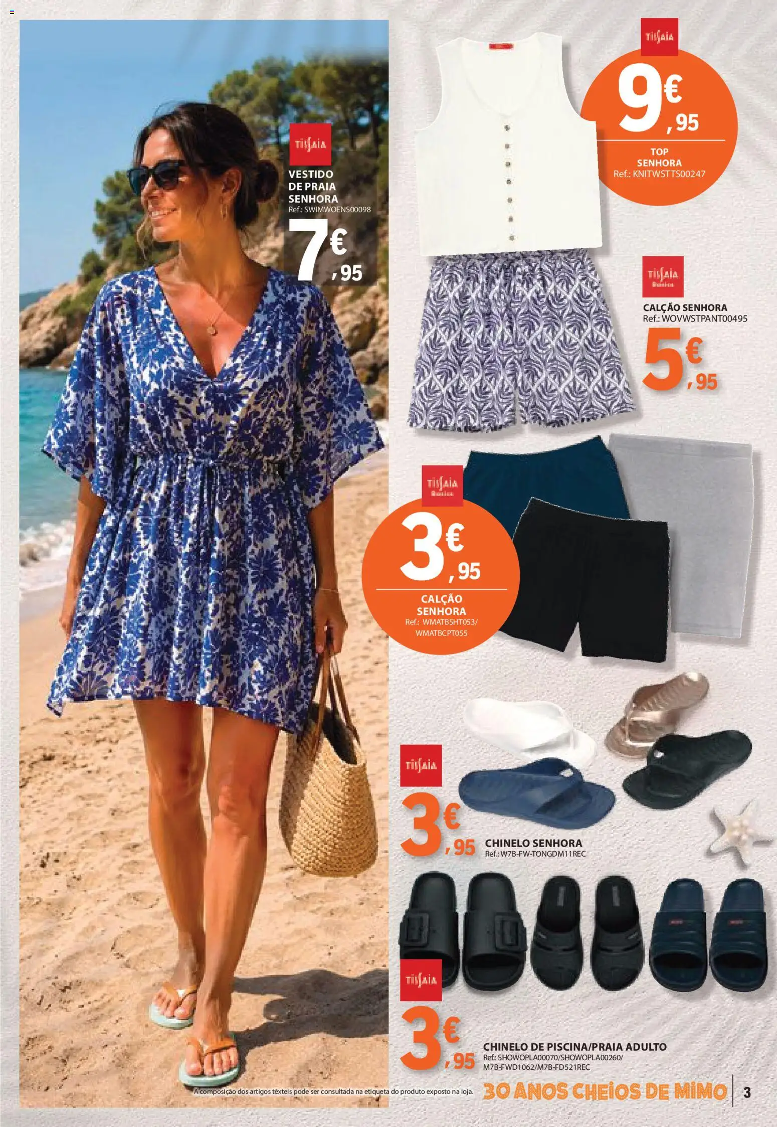E.Leclerc folheto Especial Praia │ válido de 09.06.2026 | Página: 3 | Produtos: Vestido, Calção