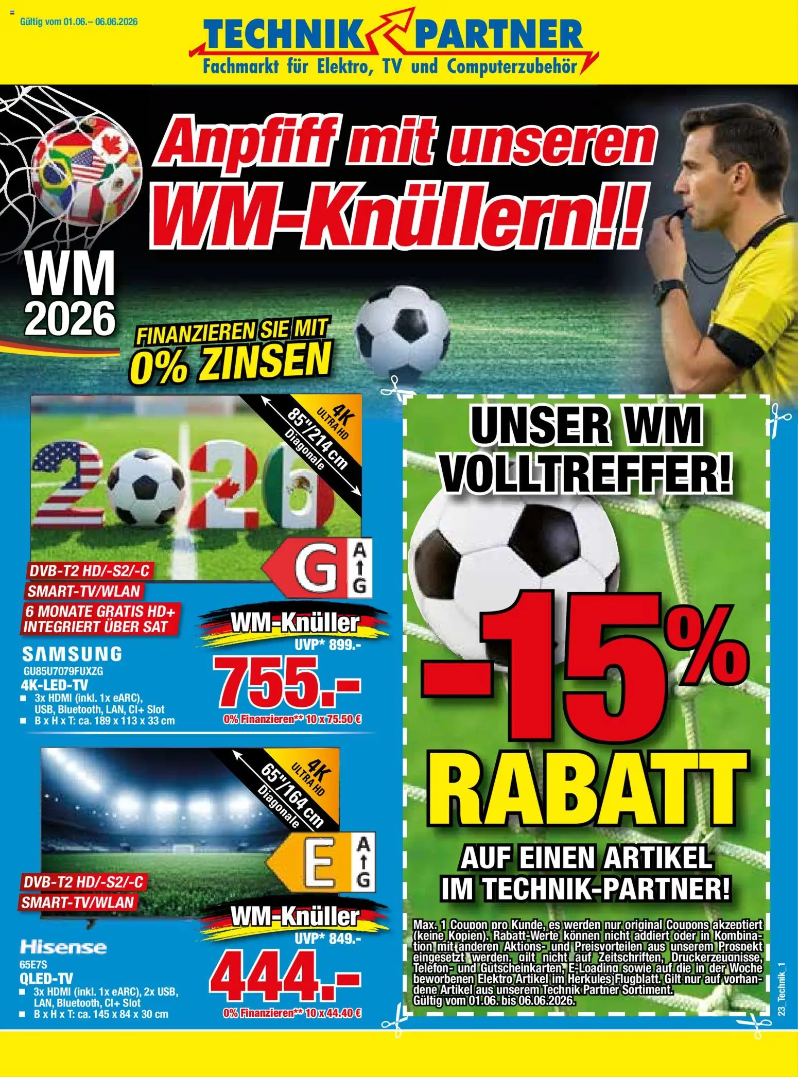 HERKULES Technik Partner – gültig ab 01.06.2026 | Seite: 1 | Produkte: Hisense, Samsung, Telefon, TV