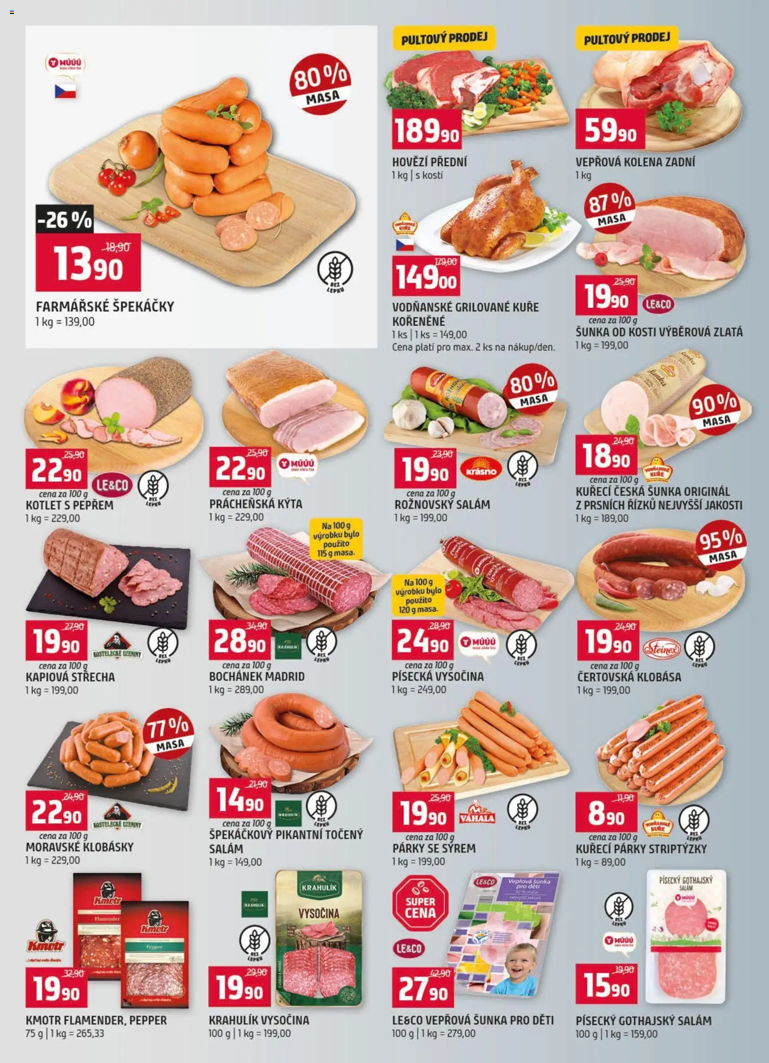 Terno leták od 19.08.2026 | Strana: 2 | Produkty: Grilované kuře, Hovězí přední, Gothajský salám, Kýta