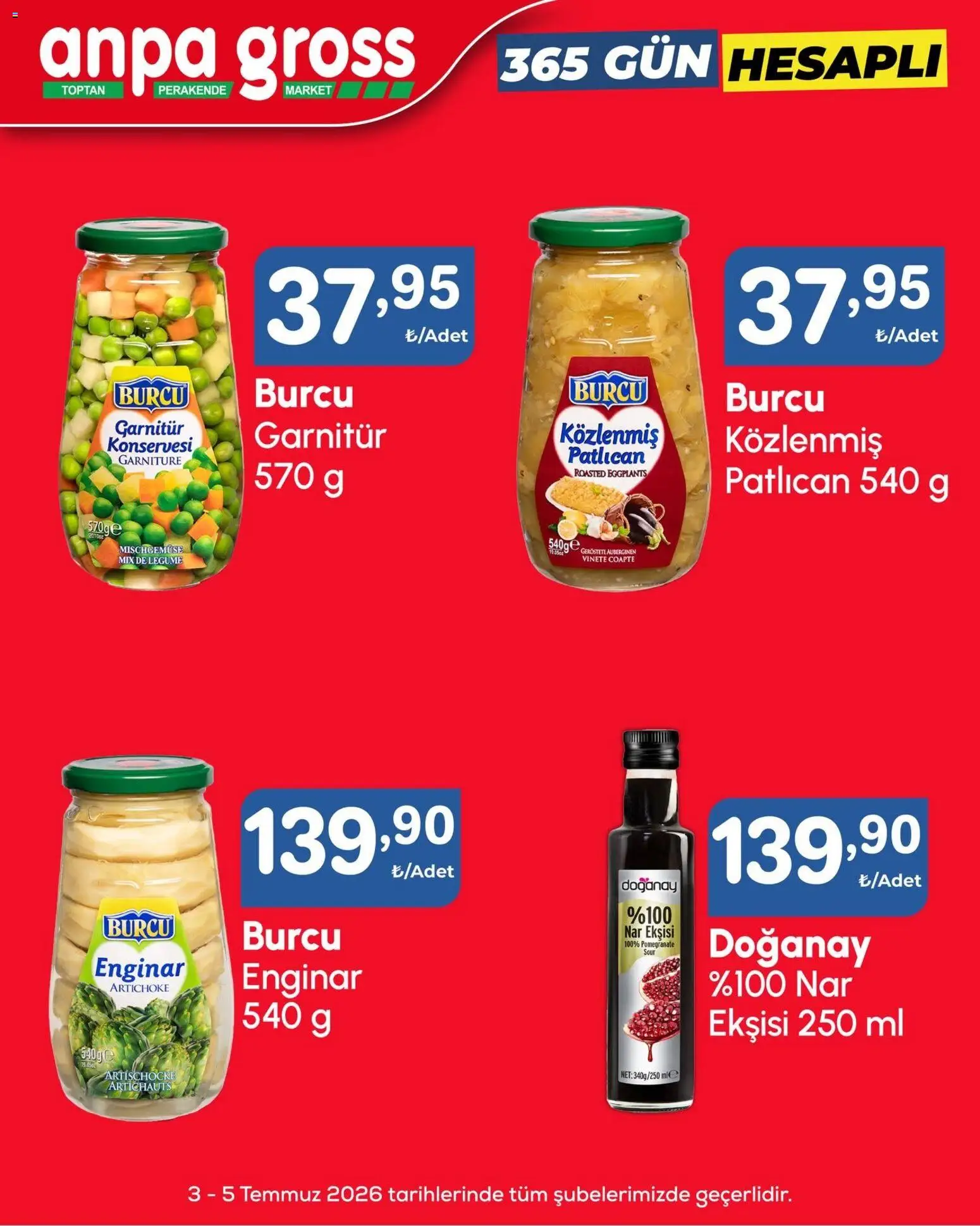 Anpa Gross Katalog - 03 Temmuz 2026 tarihinden itibaren geçerlidir | Sayfa: 5 | Ürünler: Enginar, Nar ekşisi, Patlıcan, Nar
