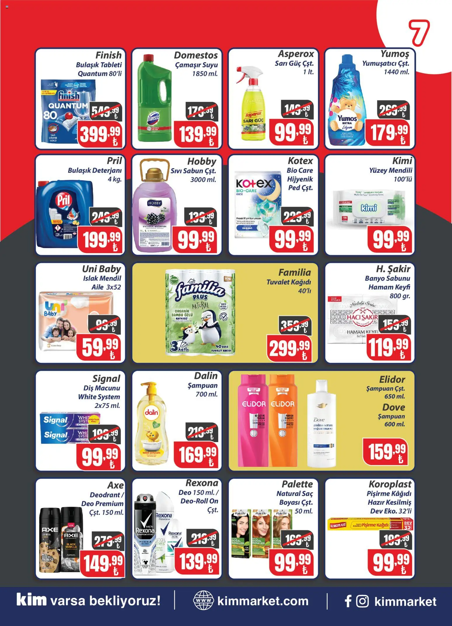 Kim Market Katalog - Marmara Insert - 07 Ağustos 2026 tarihinden itibaren geçerlidir | Sayfa: 7 | Ürünler: Tuvalet, Banyo, Şampuan, Diş macunu