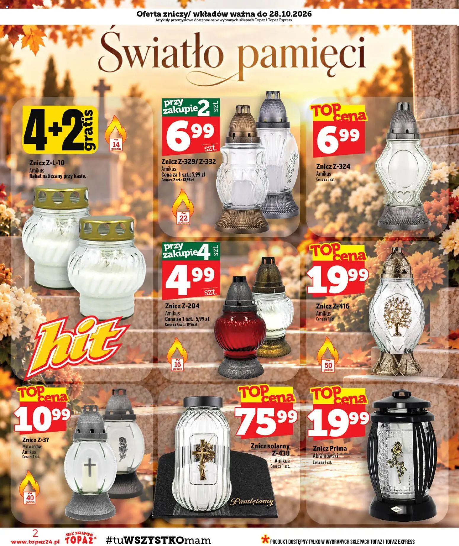 Topaz gazetka od 22.10.2026 | Strona: 2 | Produkty: Artykuły przemysłowe