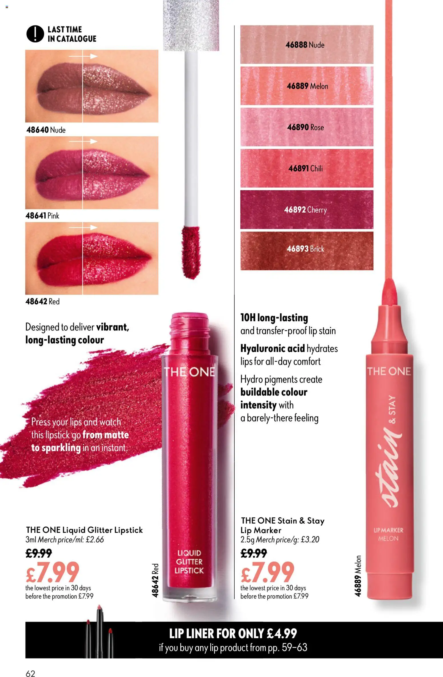 {H1} | Page: 62 | Products: Lipstick, Watch, Melon, Press